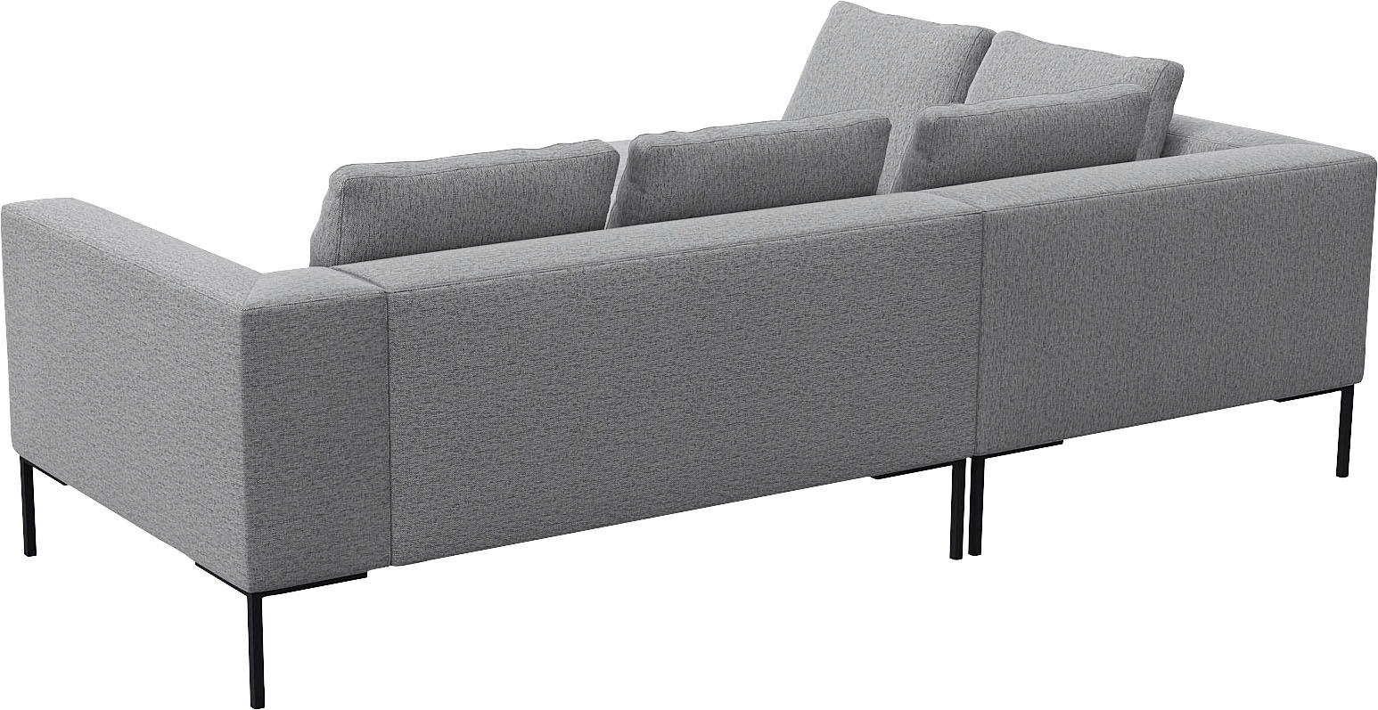 FLEXLUX Ecksofa »Loano, superbequemer Sitzkomfort durch Kaltschaum im Sitz, L-Form«, modernes Sofa, frei im Raum stellbar, lose Kissen, hoher Fuß
