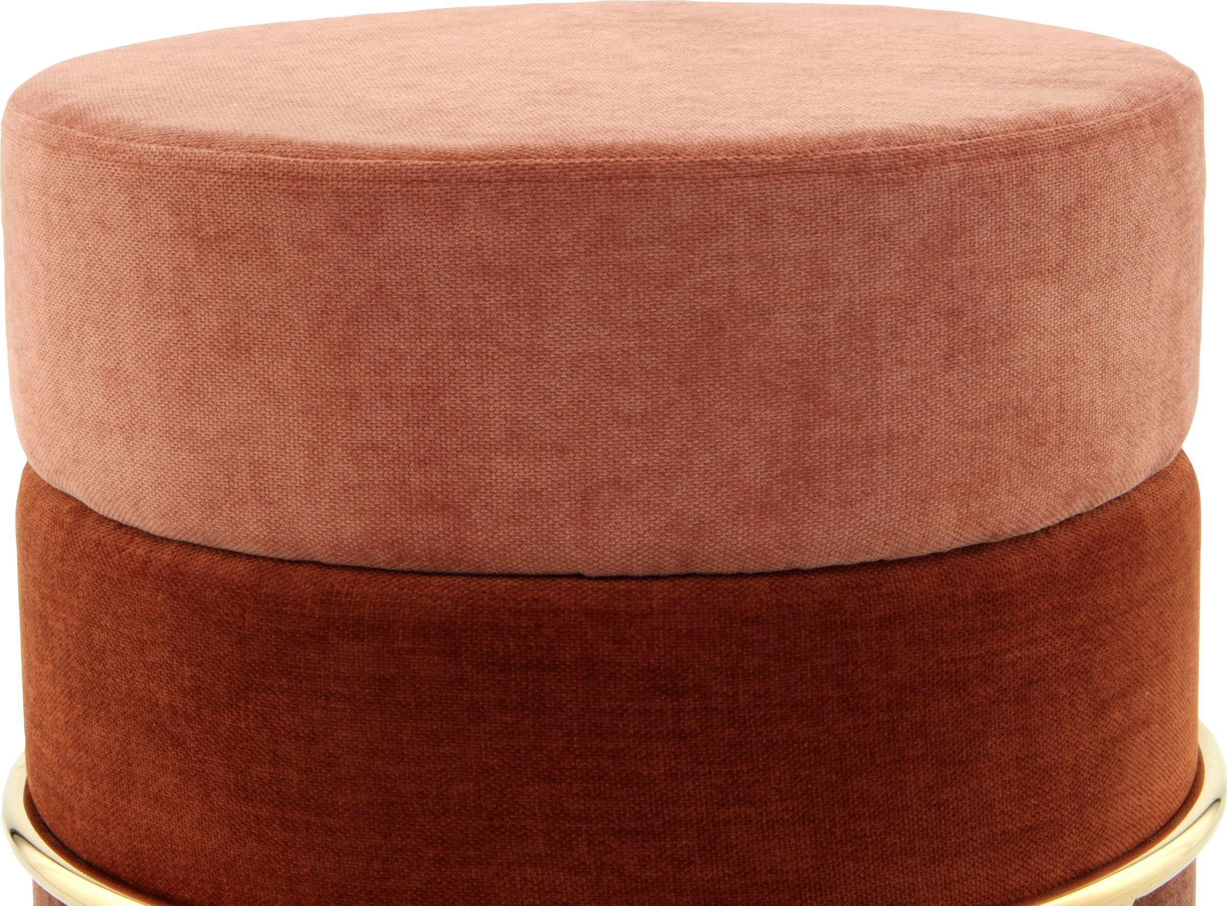Kayoom Sitzhocker »Hocker Matilda 225, Komfortable runde Form, Gemütlicher Design-Hocker«, (1 St.), samtweich, elegant, gepolstert, große Sitzfläche
