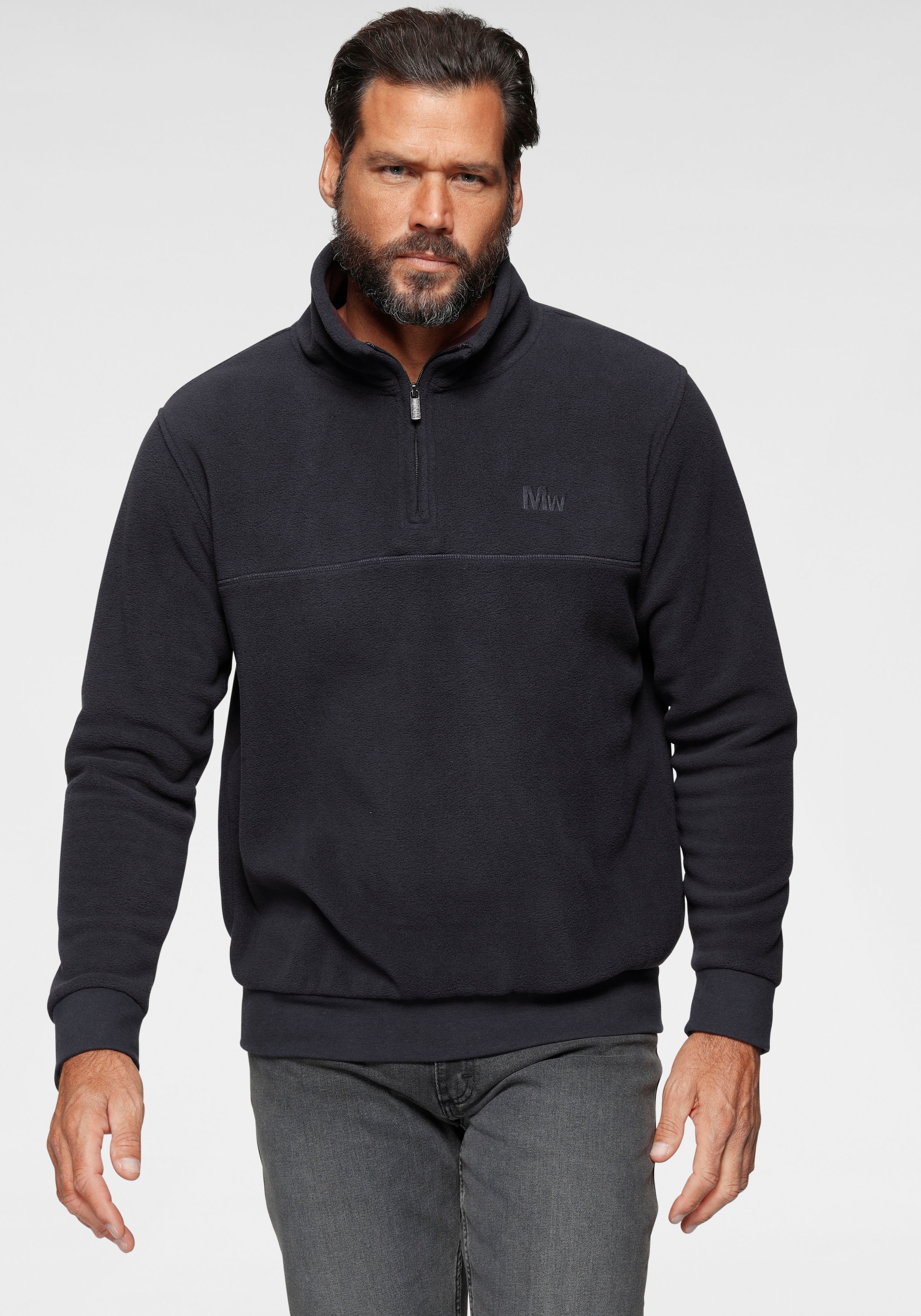 Mans World Fleecepullover, für die Übergangszeit aus Fleece, schnelltrockne günstig online kaufen