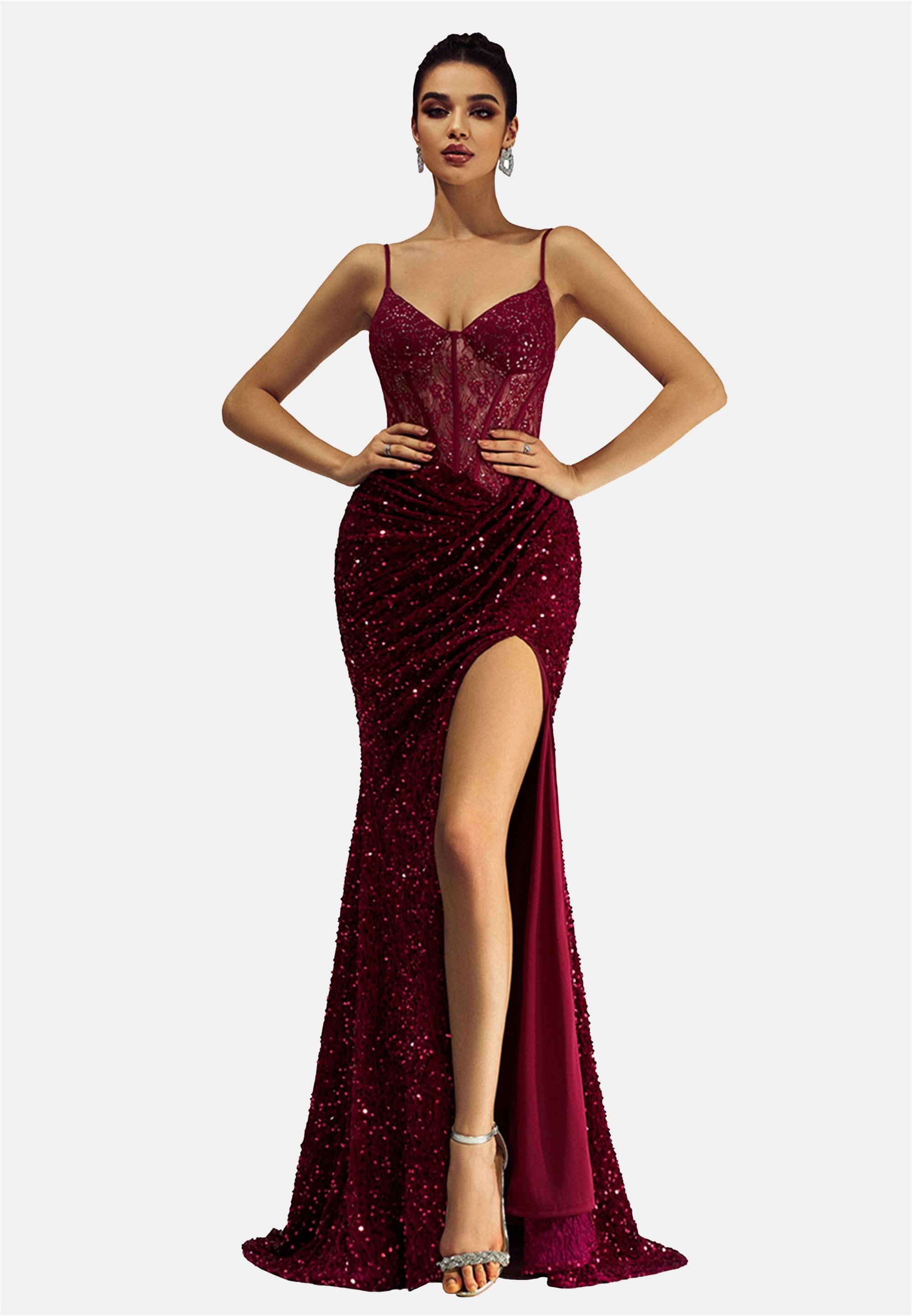 Moda Minx Jerseykleid "Lucia Long Slit Dress", mit stilvollem Beinschlitz günstig online kaufen