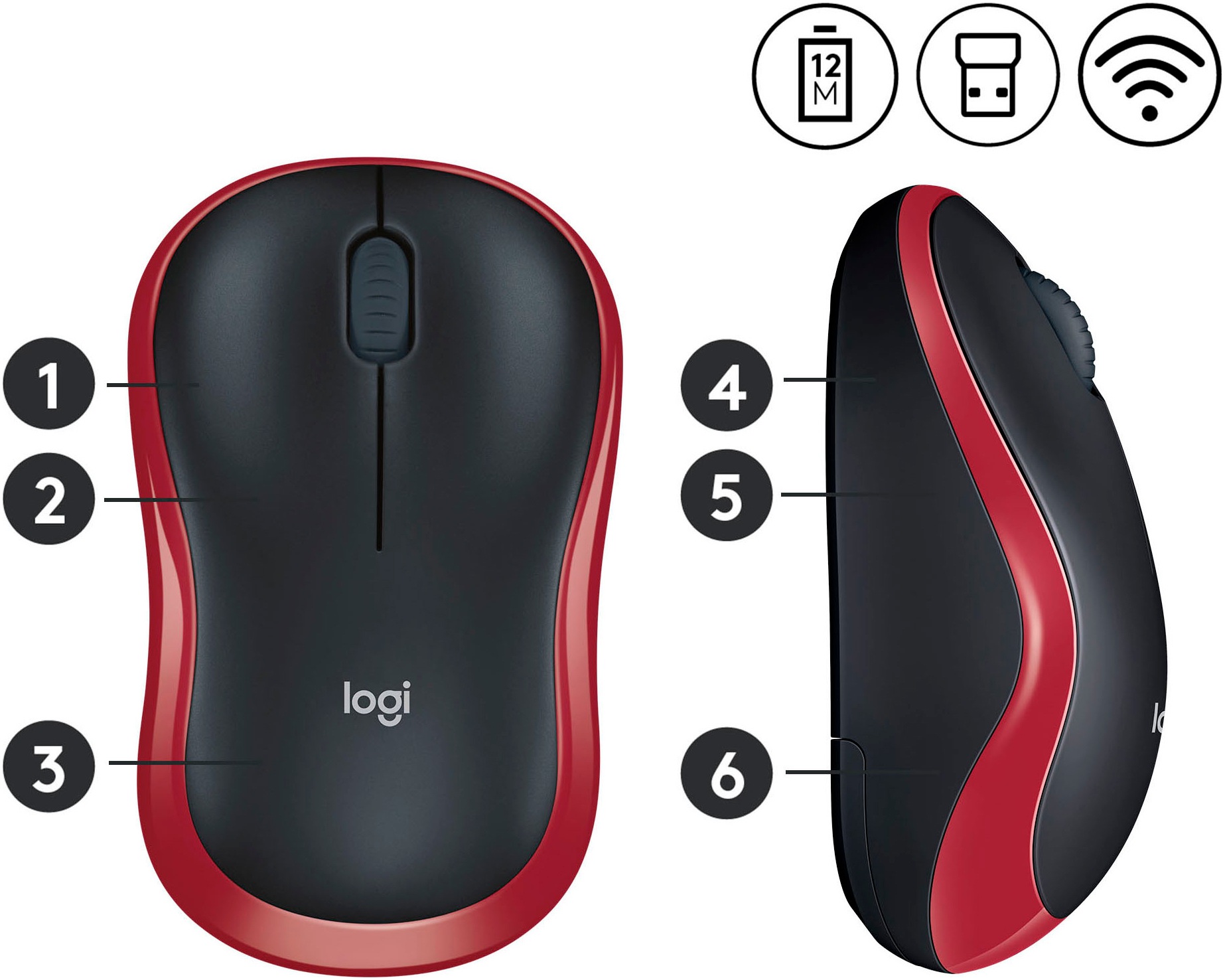 Logitech Maus »M185«, Funk