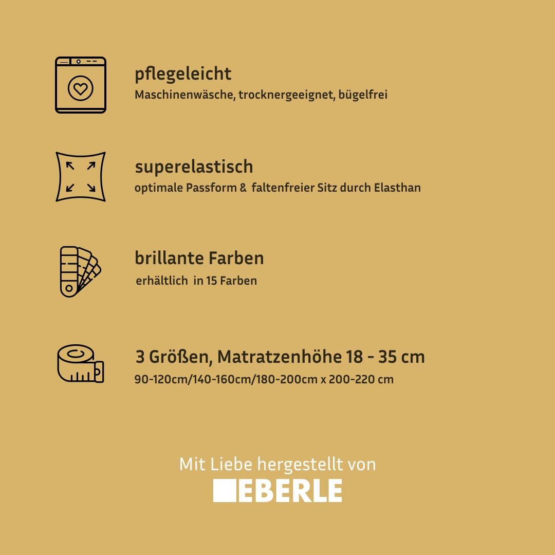 bellana Spannbettlaken »Jersey-Elasthan deluxe« für Standardmatratzen, Wasserbetten und Boxspringbetten