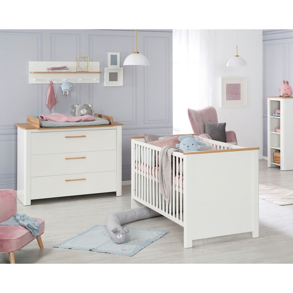 roba® Babyzimmer-Komplettset »Ava«, (Set, 3 St., Kinderbett, Wickelkommode, Kleiderschrank), mit Kinderbett, Wickelkommode und Kleiderschrank; Made in Europe