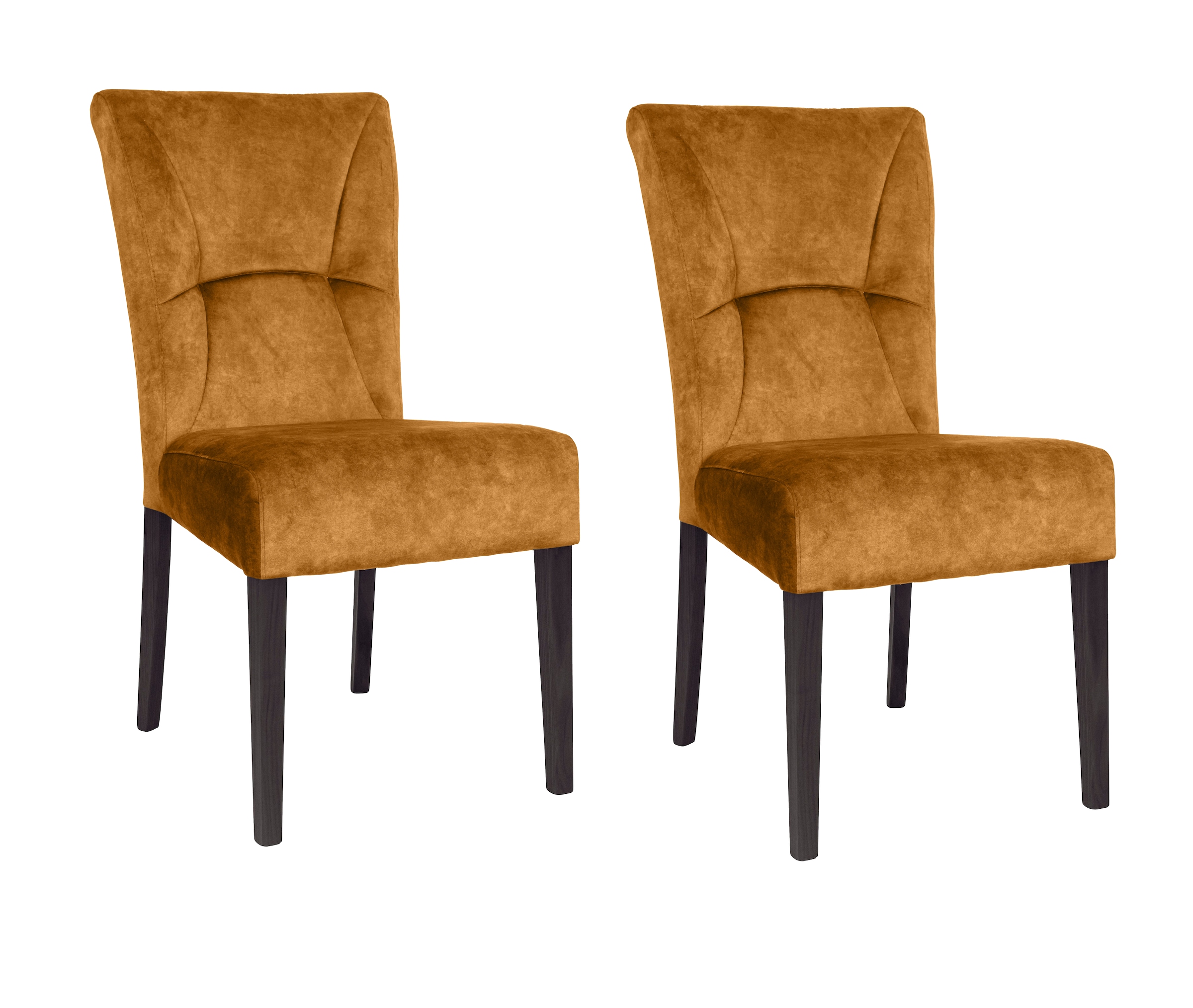 Home affaire 4-Fußstuhl "Henry" (Set) 2 Stk. Samtvelours Sitz und Rücken ge günstig online kaufen