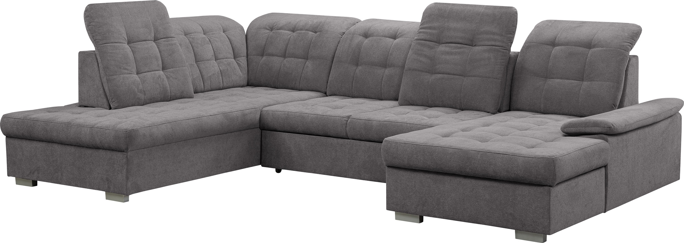WERK2 Wohnlandschaft »Kordula-New U-Form«, Sofa in U-Form mit Schlaffunktion & Bettkasten, Schlafcouch