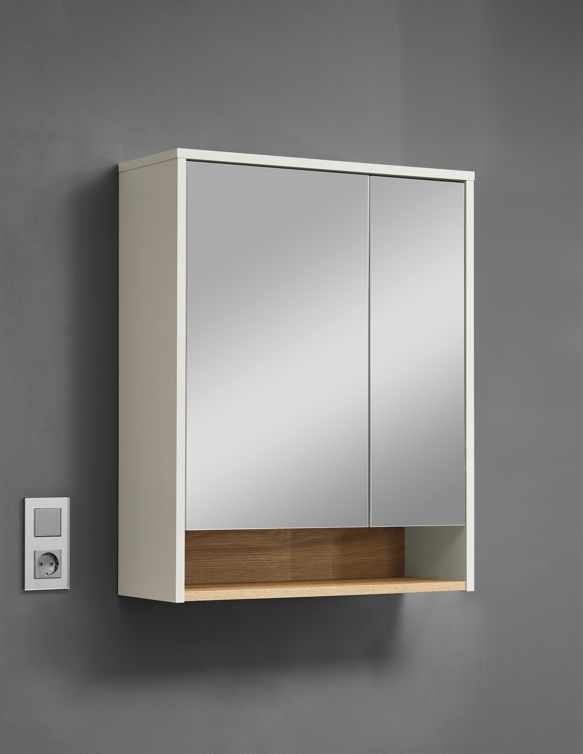 BASIC by Balculina Spiegelschrank »Linea« 1 Stk. tlg. Breite 60cm, Melaminbeschichtung