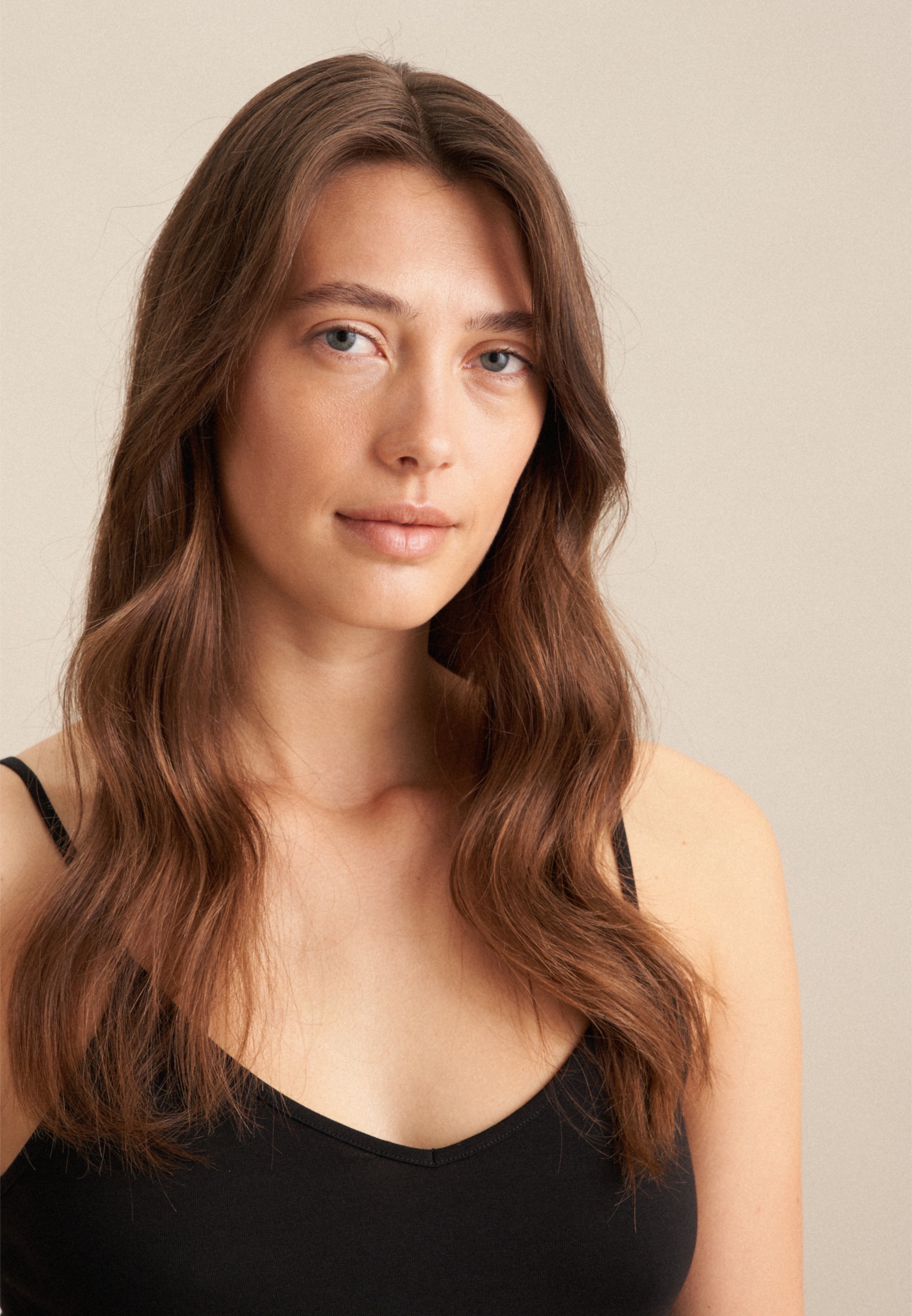 Thumbnail - seidensticker Trägertop "Schwarze Rose" Ohne Arm V-Neck Uni