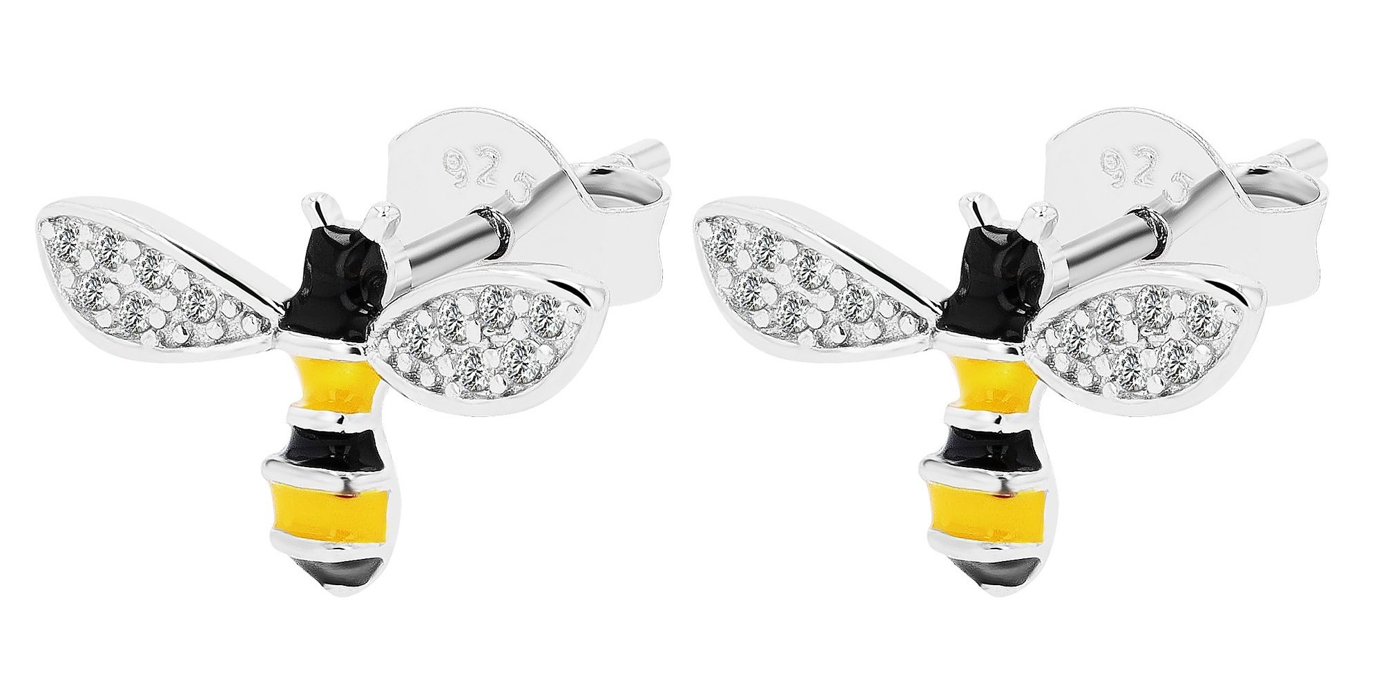 Paar Ohrhänger ADELIA´S "Kinder Ohrringe – Ohrstecker aus 925 Silber mit Zirkonia", Mädchen, Gr. Kinder, Silber 925 (Sterlingsilber), silber, Ohrringe, Zum Verschenken – ideal zum Geburtstag 2