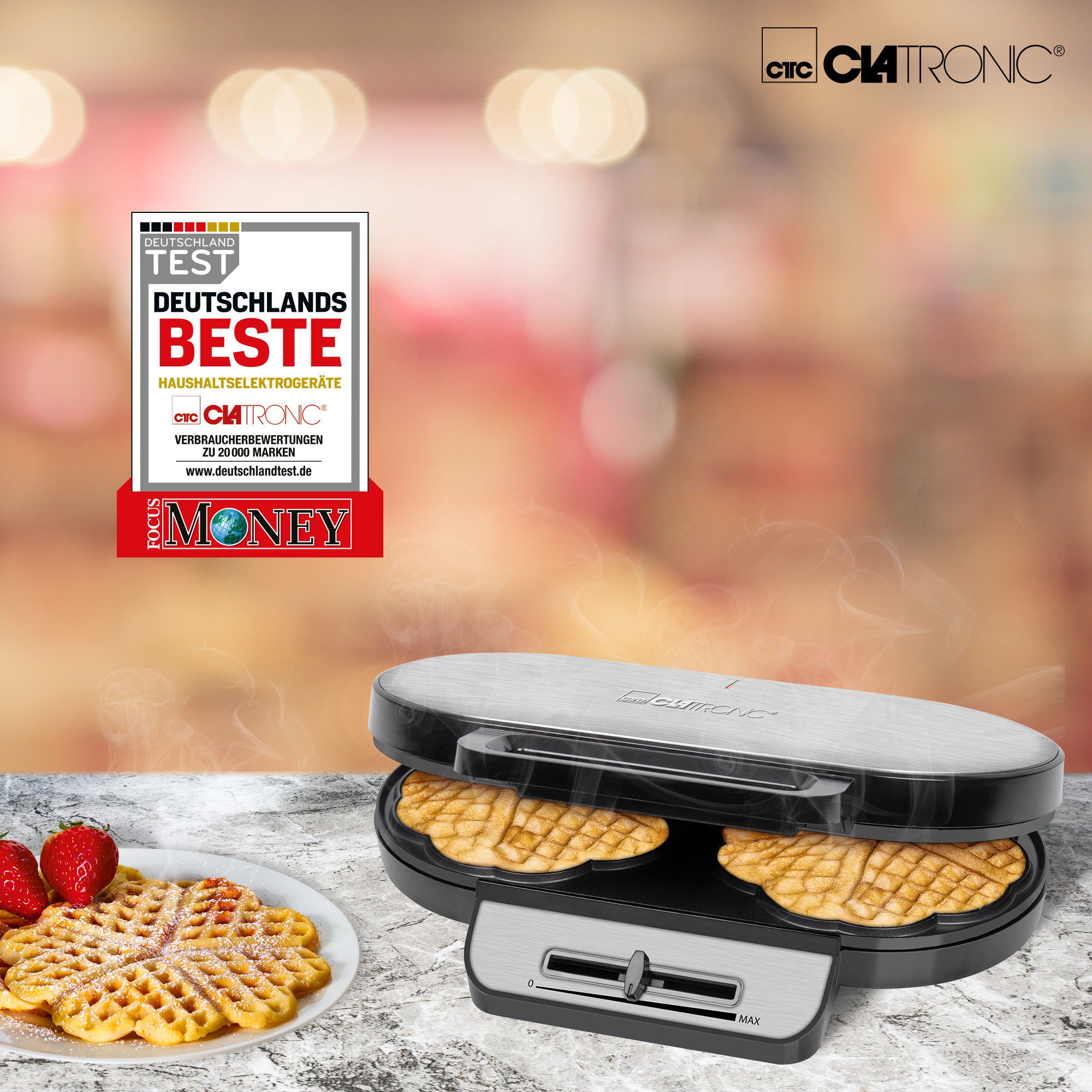 CLATRONIC Waffeleisen »WA 3745«, 1200 W