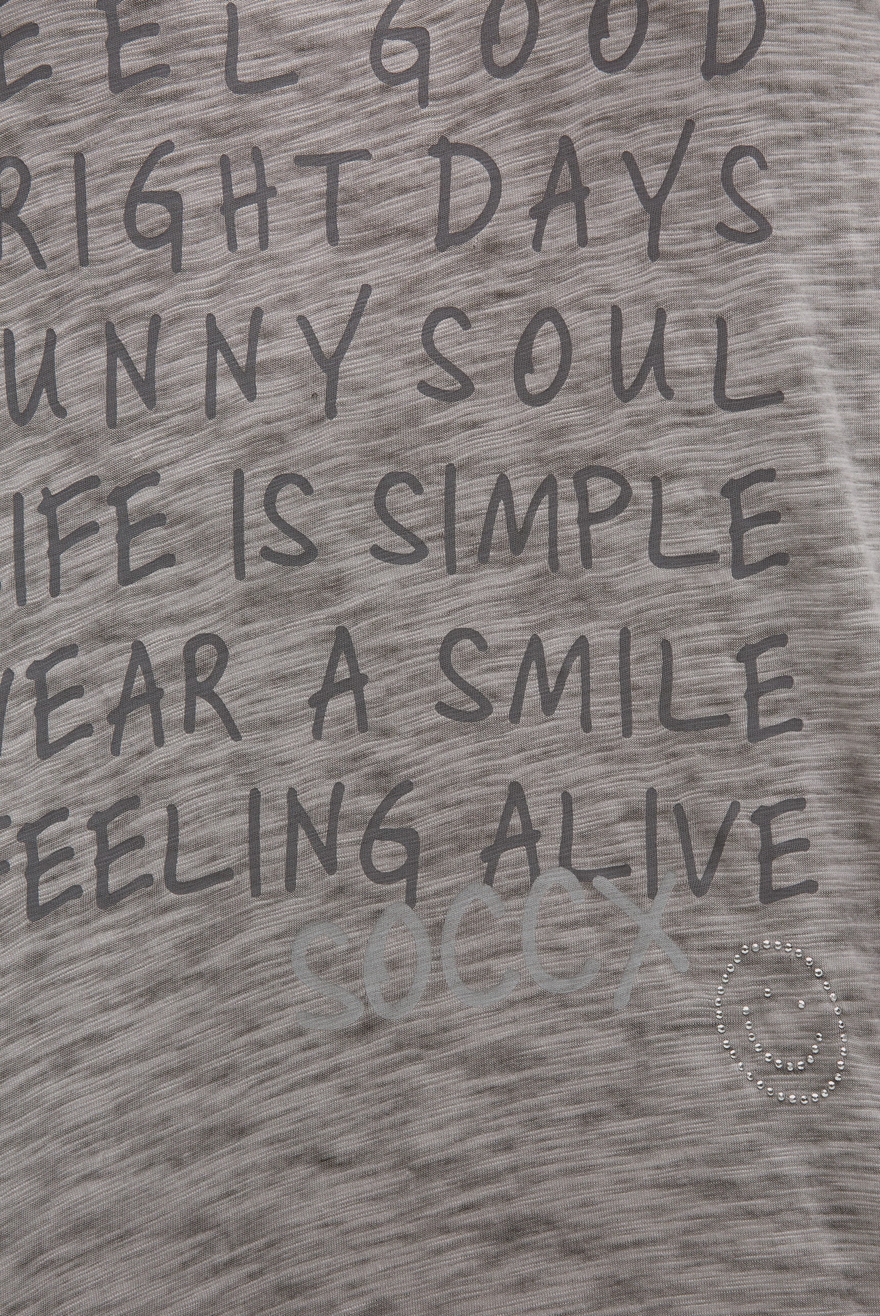 SOCCX Rundhalsshirt mit Gummizug im Saum