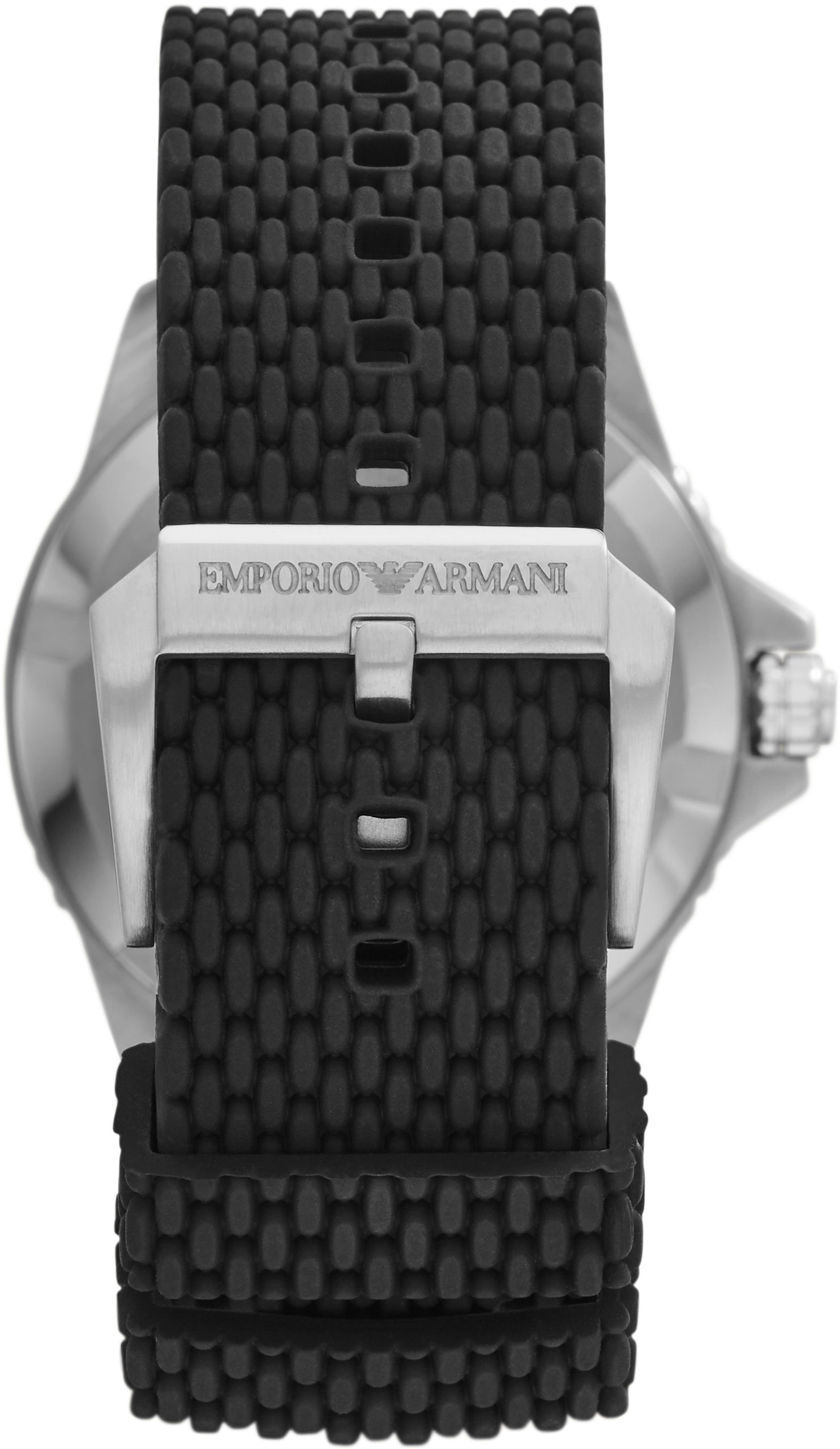 Emporio Armani Quarzuhr »AR11341«, Armbanduhr, Herrenuhr, Datum, bis 10 bar wasserdicht, Silikonarmband