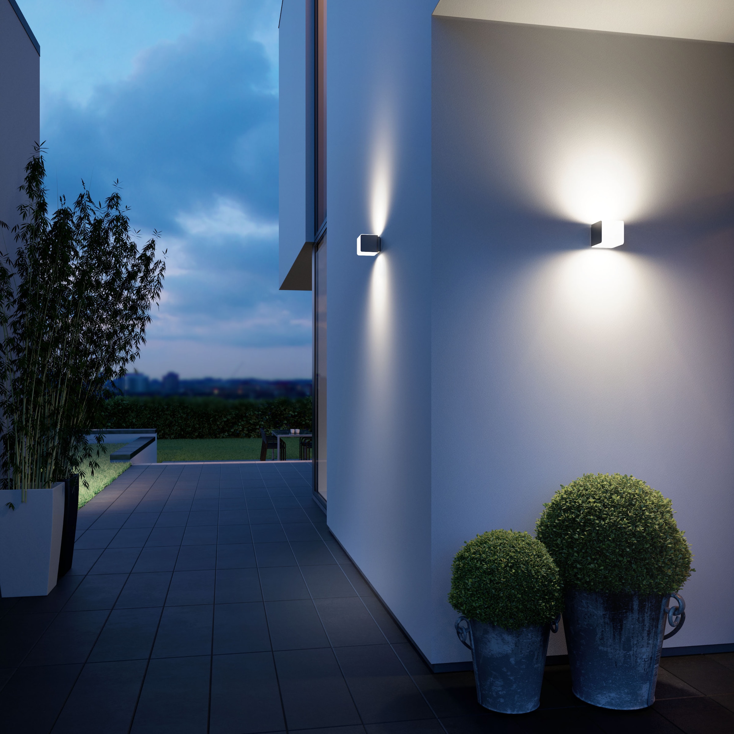 steinel LED Außen-Wandleuchte »L 830 SC ANT«, 3 flammig-flammig, 160°  Bewegungsmelder, Smart Home,App-Steuerung, Silber | BAUR