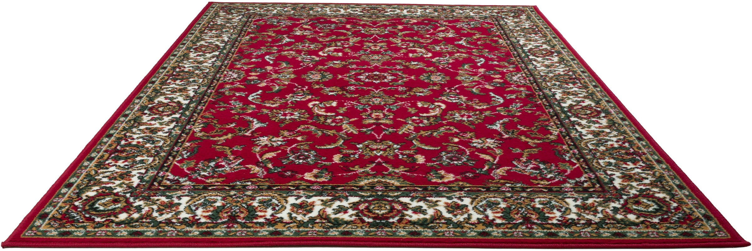 OTTO home Teppich »Ezzo, mit Bordüre, Made in Belgium«, rechteckig, 7 mm Höhe, Orient-Optik, mit Bordüre, Teppich, Kurzflor, Weich, Wohnzimmer