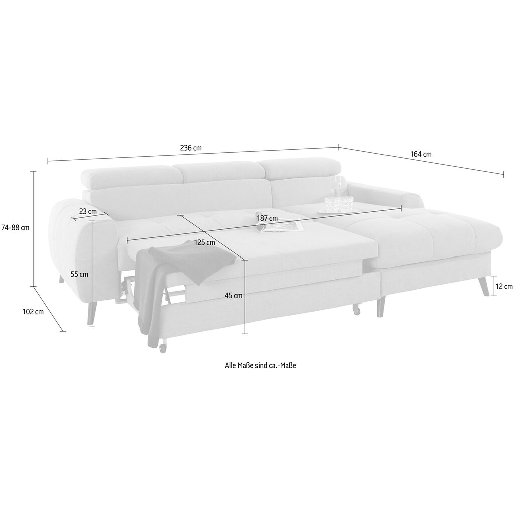 COTTA Ecksofa »Mia L-Form«