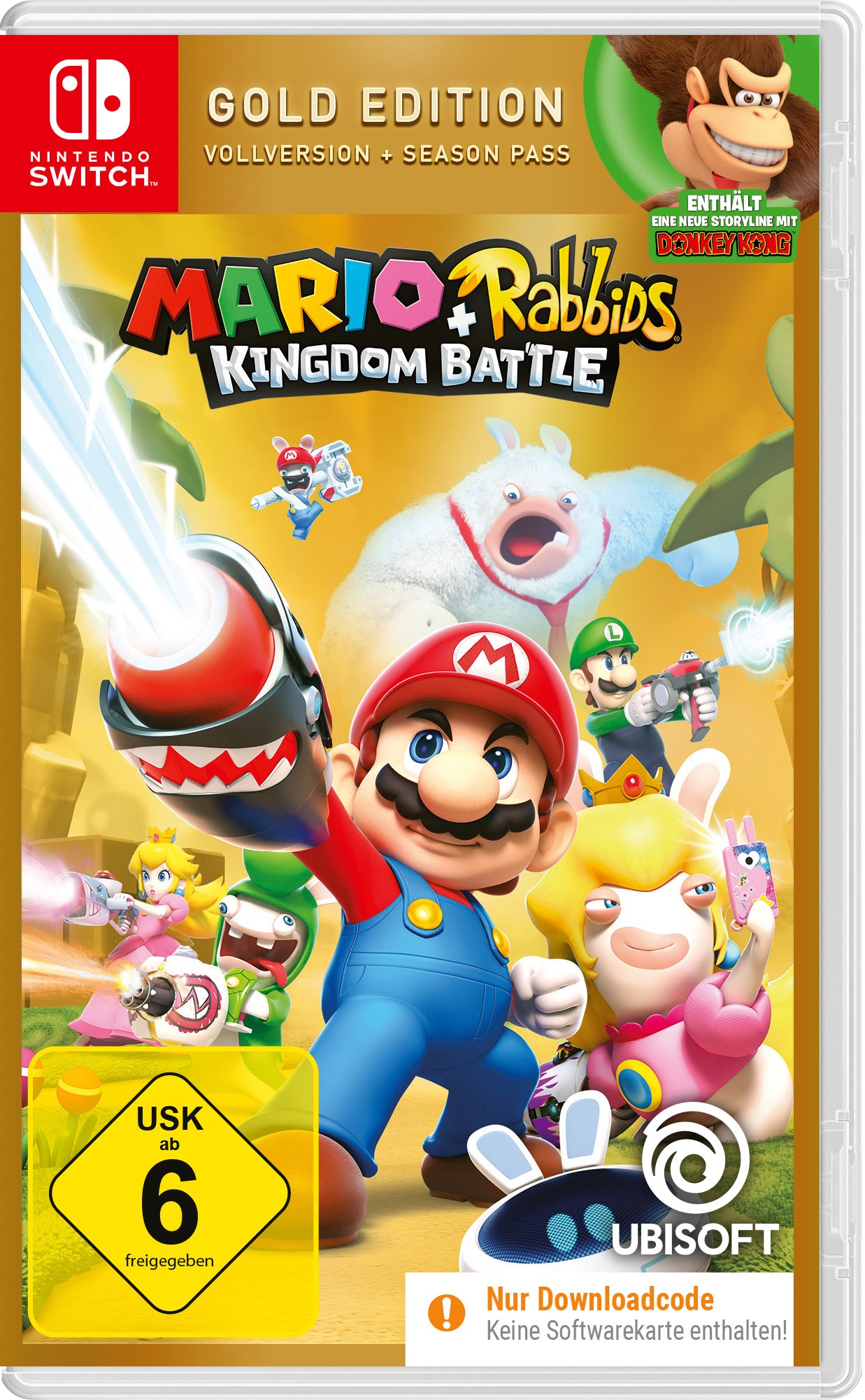 UBISOFT Spielesoftware »Mario & Rabbids Kingdom Battle Gold Edition«, Nintendo Switch, Code in a Box