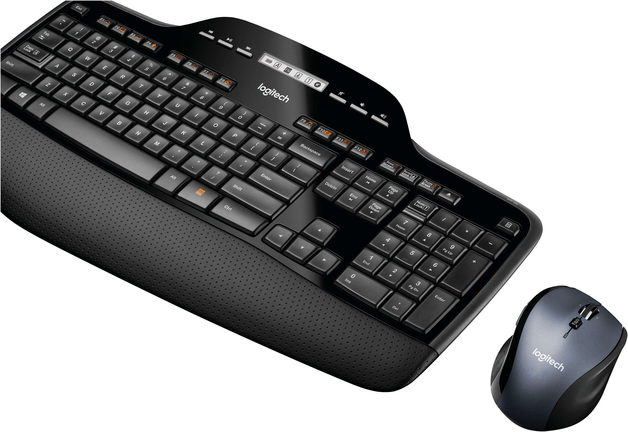 Logitech Tastatur »MK710 Performance«, (LCD-Anzeige-Ziffernblock-Multimedia-Tasten)