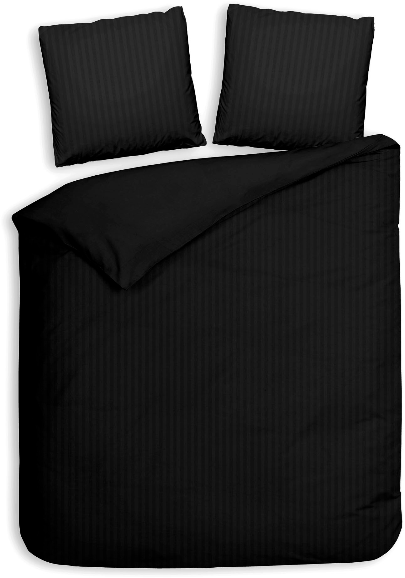 Heckett & Lane Bettwäsche "Banda" 3 Stk. hochwertiges Mako-Satin, Streifen günstig online kaufen