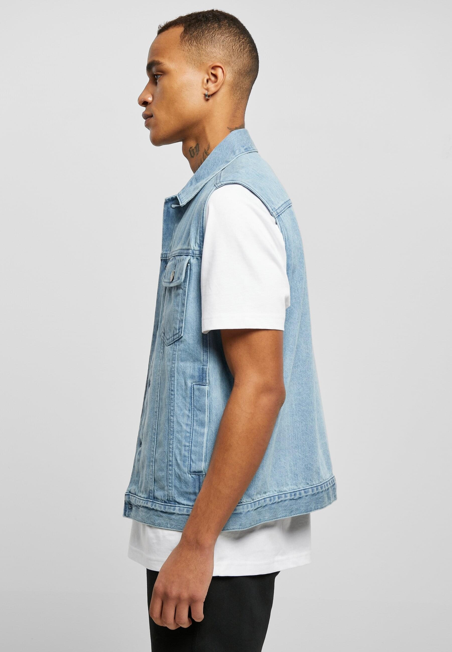 URBAN CLASSICS Jerseyweste »Urban Classics Herren Denim Vest«, (1 tlg.)