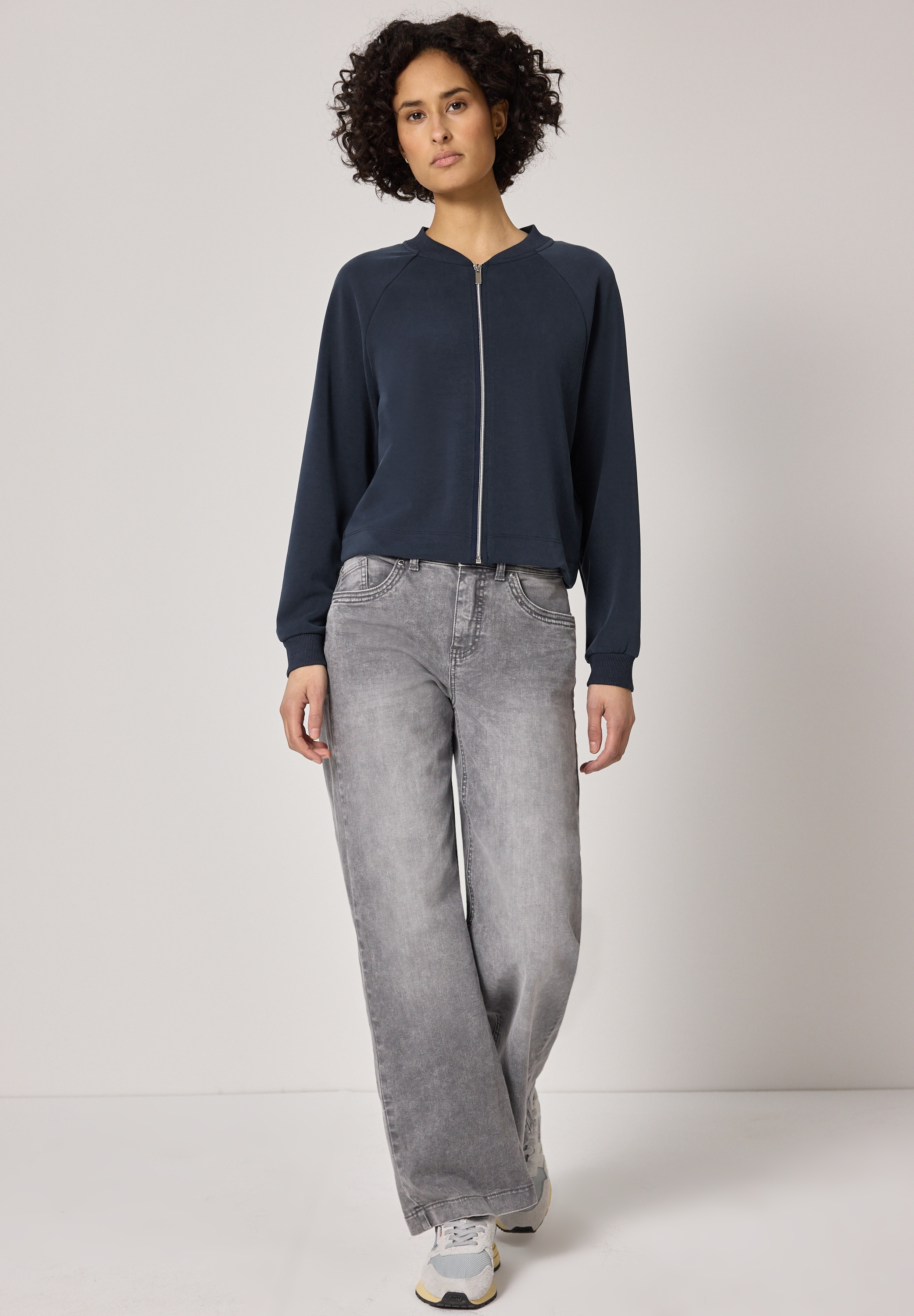 STREET ONE Cardigan aus elastischem Materialmix