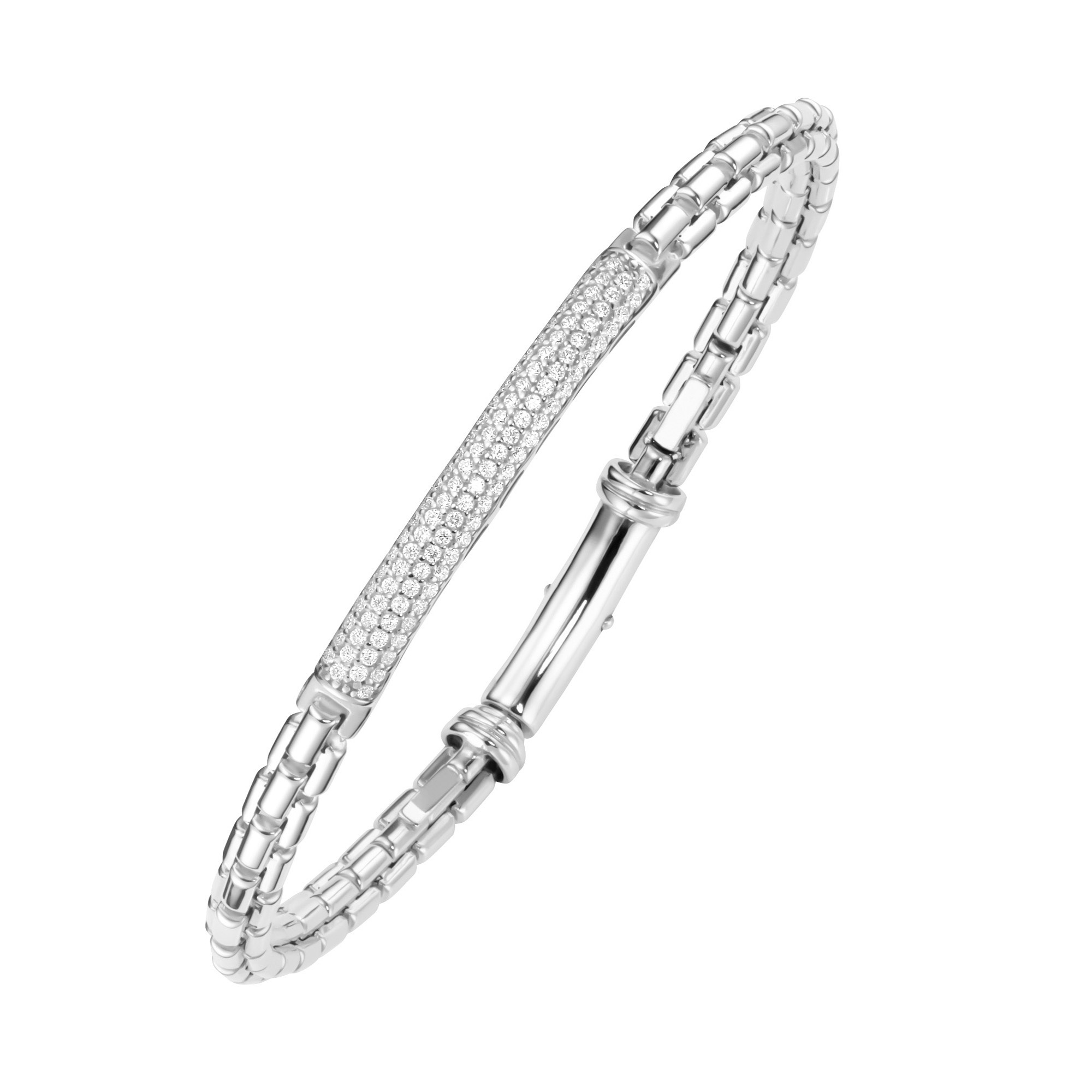 GIORGIO MARTELLO MILANO Armspange »in Kettenoptik, mit weißen Zirkonia, Silber 925«