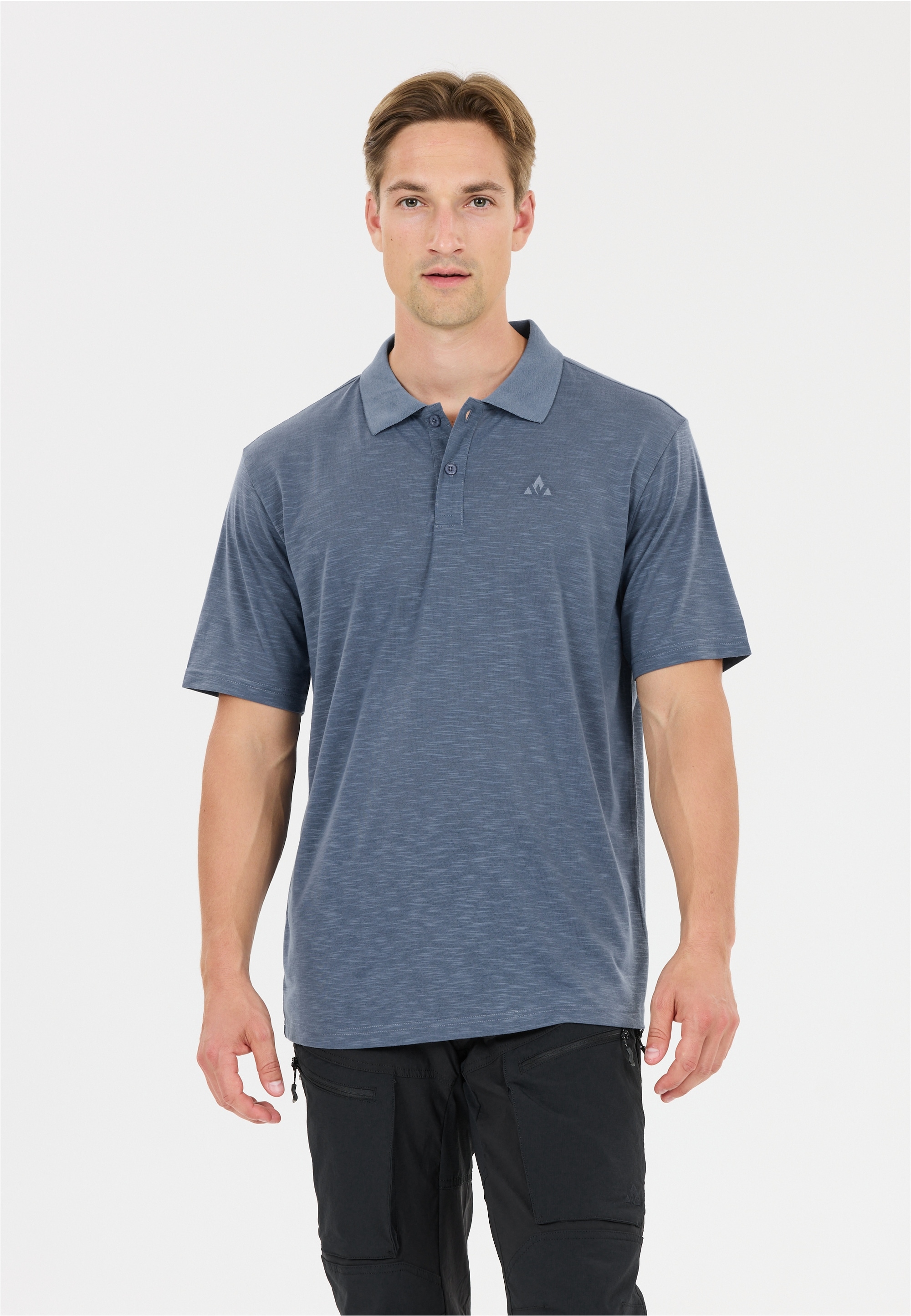 Langarm-Poloshirt WHISTLER "Vale", Herren, Gr. S, himmelblau, 97% Polyester, 3% Elasthan, unifarben, normal, ohne Ausschnitt, Shirts, Aus leichtgewichtigem Material