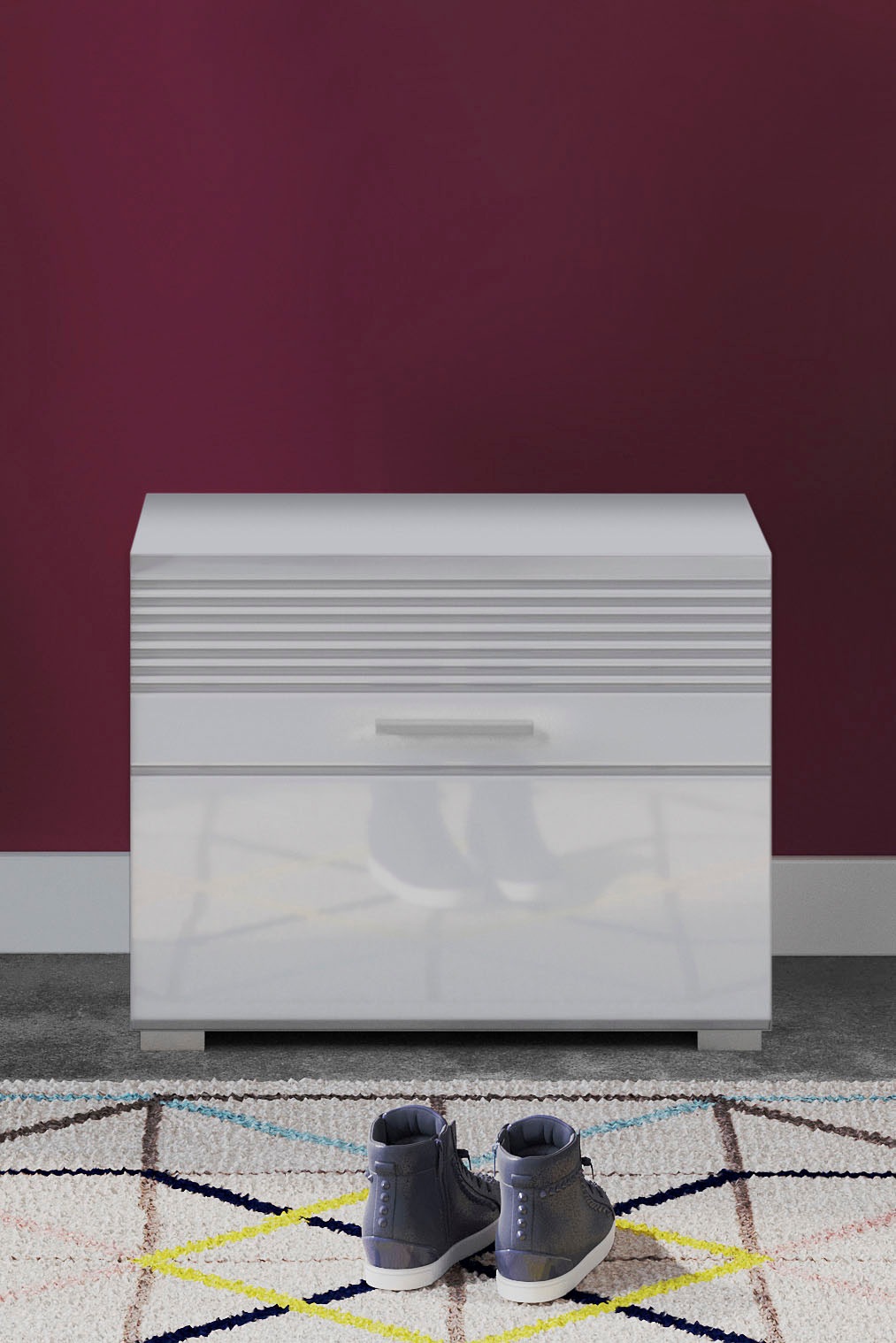 Home affaire Sitzbank "Malmö, Breite 60 cm, 1 Tür, 2 Fächer, hochwertige MD günstig online kaufen