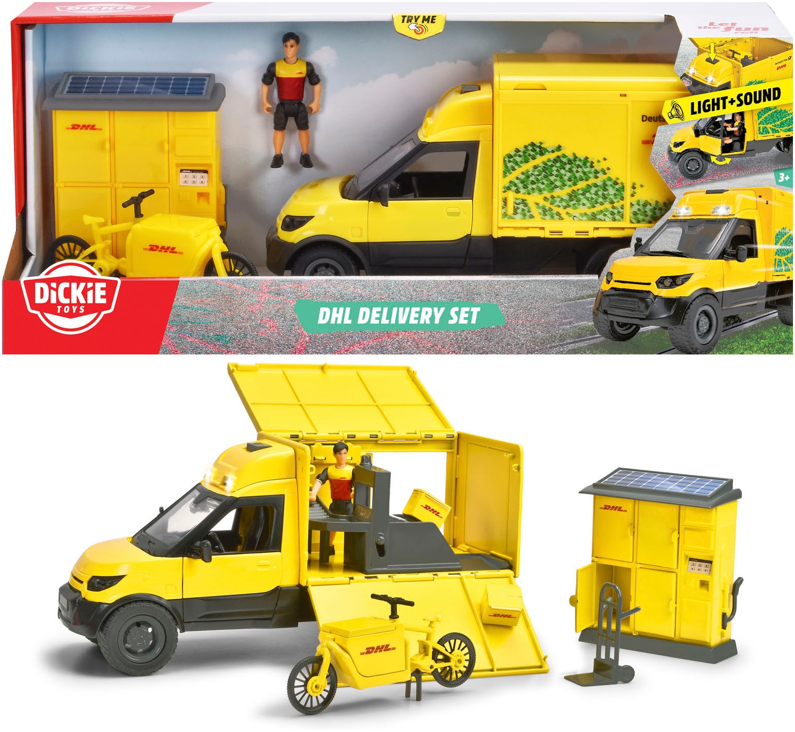 Dickie Toys Spielzeug-Auto »DHL Delivery Set«