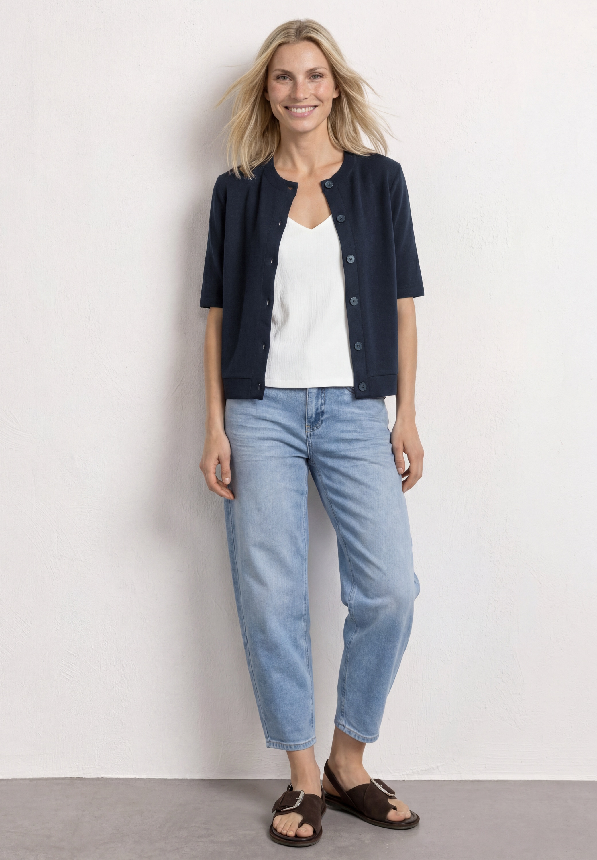 STREET ONE Cardigan mit durchgehender Knopfleiste vorn