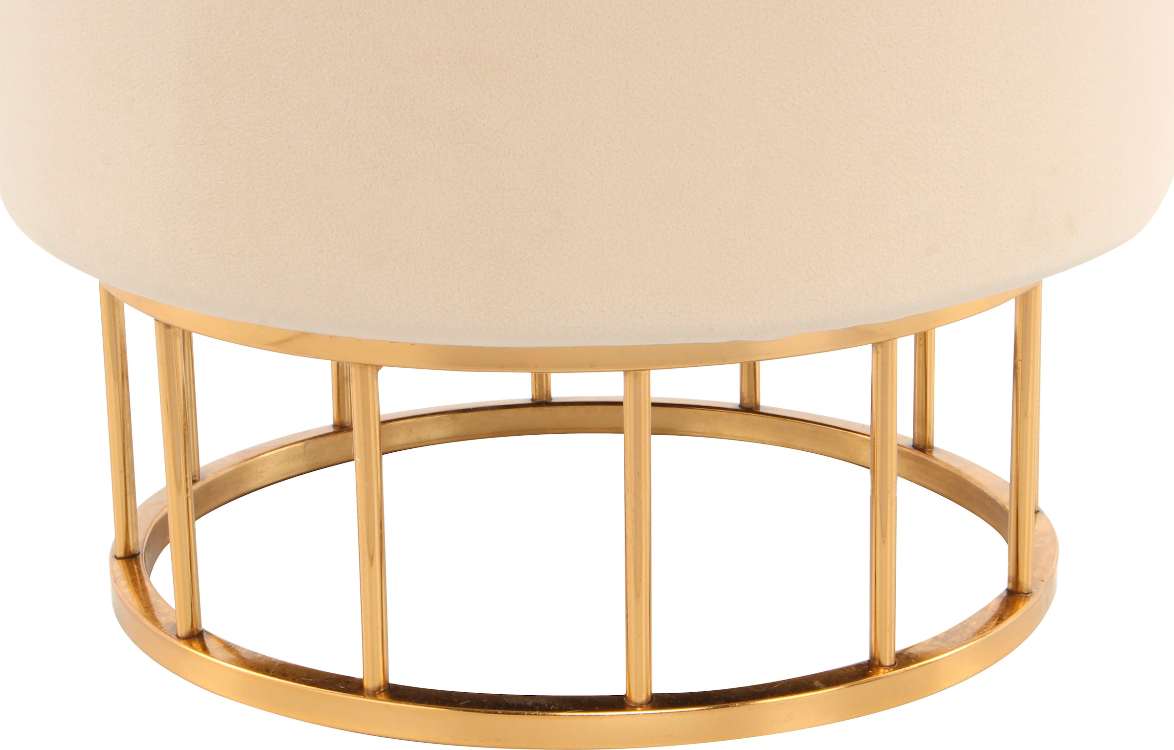 Kayoom Stauraumhocker »Hocker Zero 525, Sitzhocker mit Komfort,runde, moderne Form«, (1 St.), glamourös, elegant, mit Stauraum, Bezug aus samtweichem Stoff