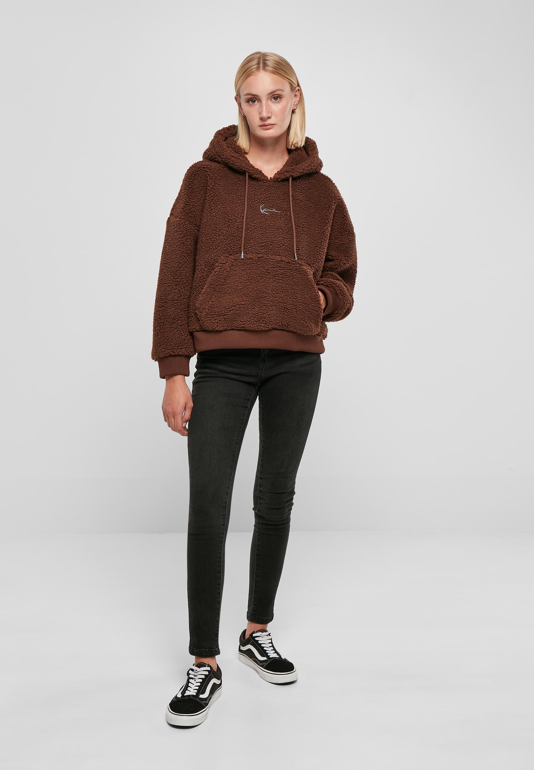 Karl Kani Kapuzenpullover »Karl Kani Damen KW223-058-2 Small Signature Teddy OS Hoddie«, (1 tlg.)