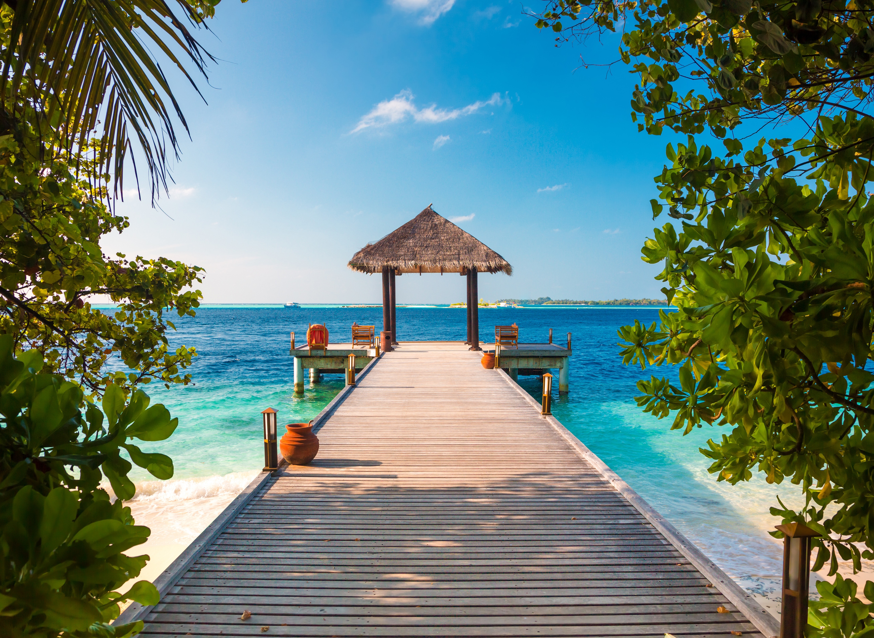 Papermoon Fototapete "Maldives Jetty" glatt