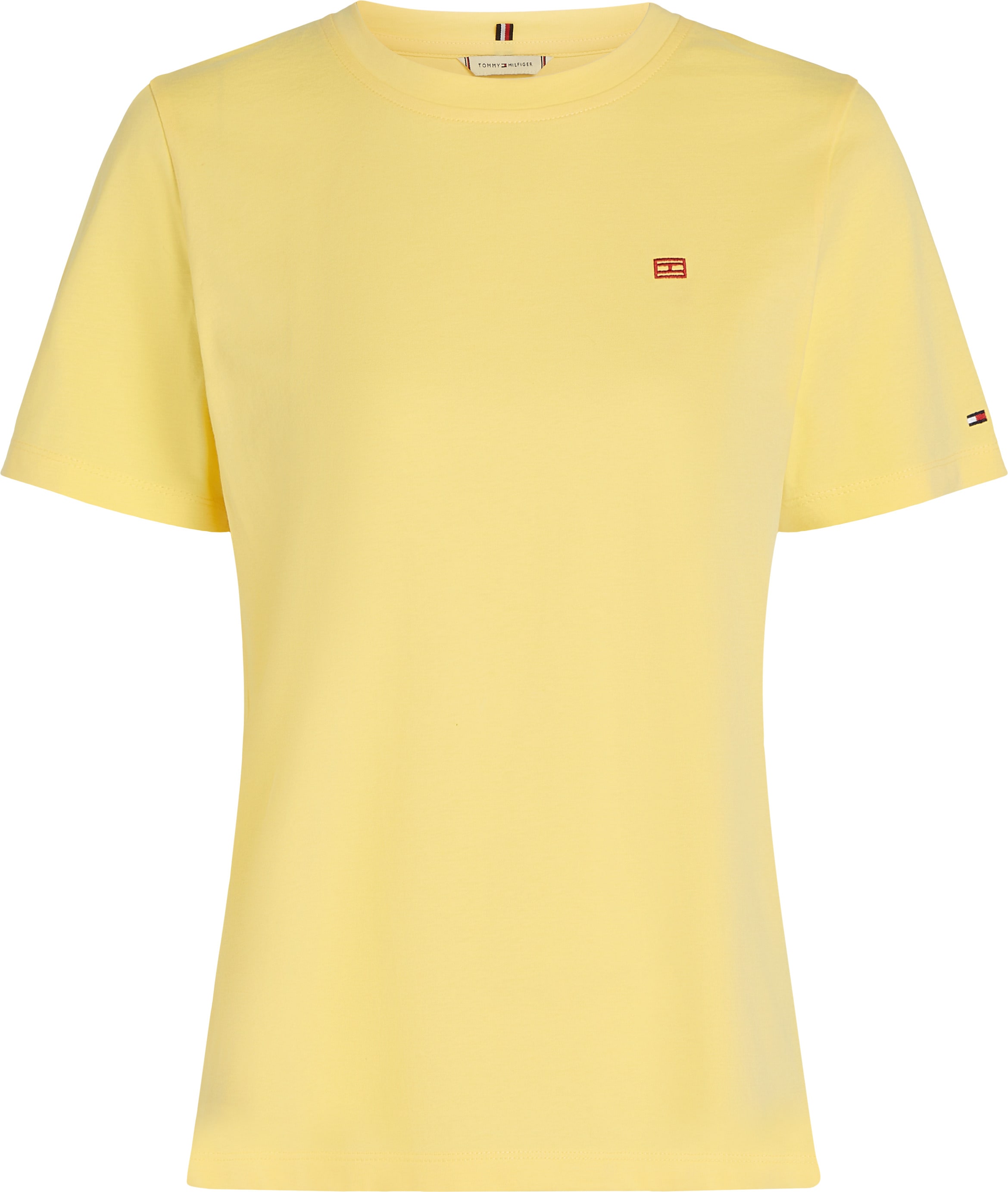 Tommy Hilfiger T-Shirt »REG CONTRAST FLAG SS TEE«, mit Logostickerei