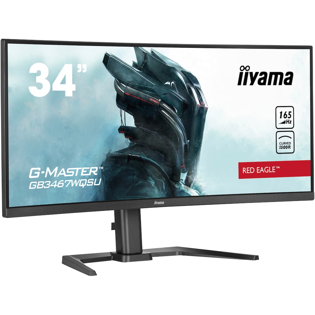 Iiyama Curved-Gaming-Monitor »GB3467WQSU-B5«, 86,4 cm/34 Zoll, 3440 x 1440 px, 165 Hz