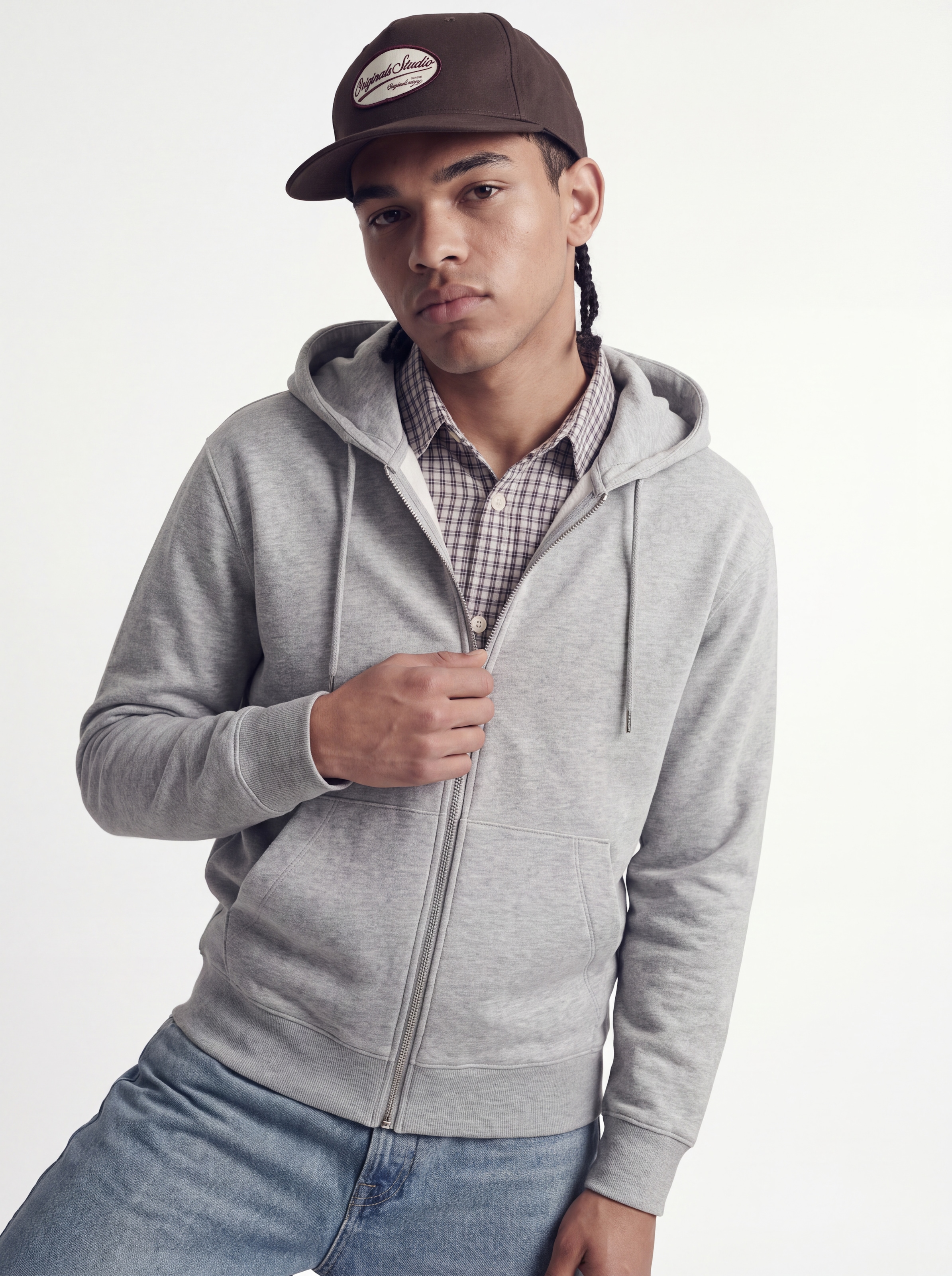 Jack & Jones Kapuzensweatjacke »JJEACE SWEAT ZIP HOOD NOOS« Baumwollmischung, relaxed fit