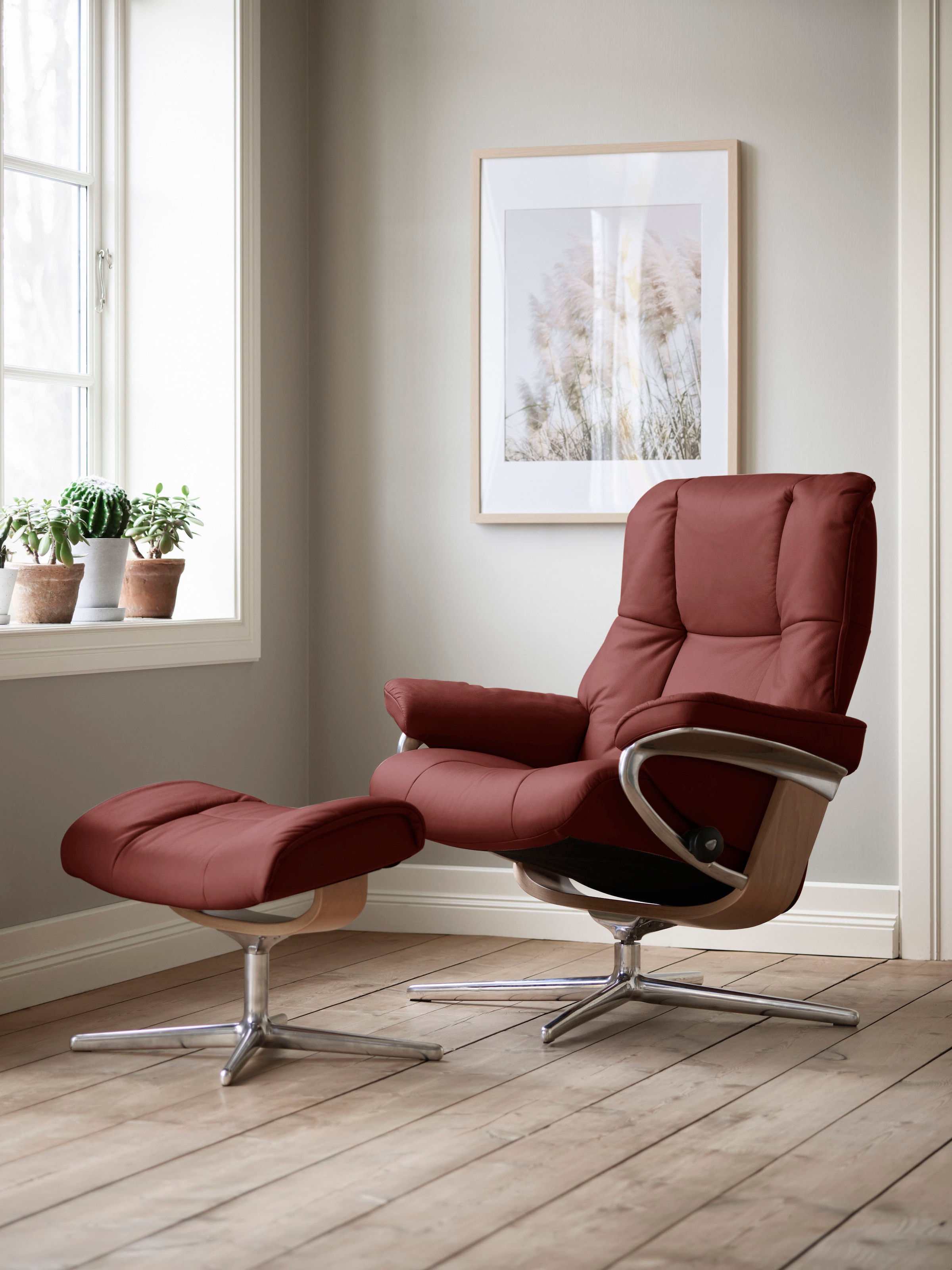 Stressless Relaxsessel "Mayfair" mit Cross Base, Größe S, M & L, Holzakzent Eiche