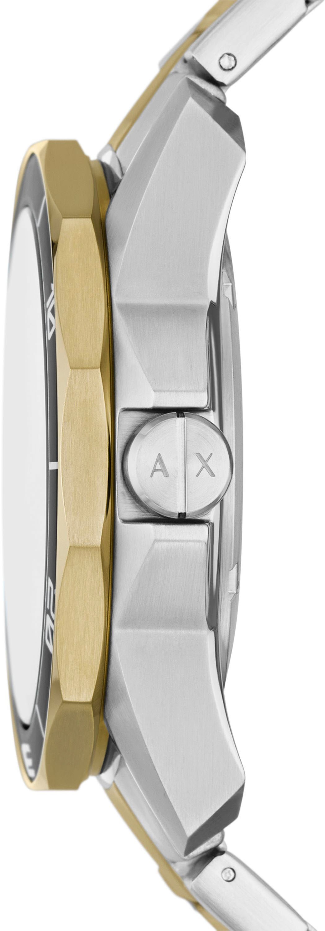 ARMANI EXCHANGE Quarzuhr, Armbanduhr, Herrenuhr, bis 10 bar wasserdicht, Edelstahlarmband