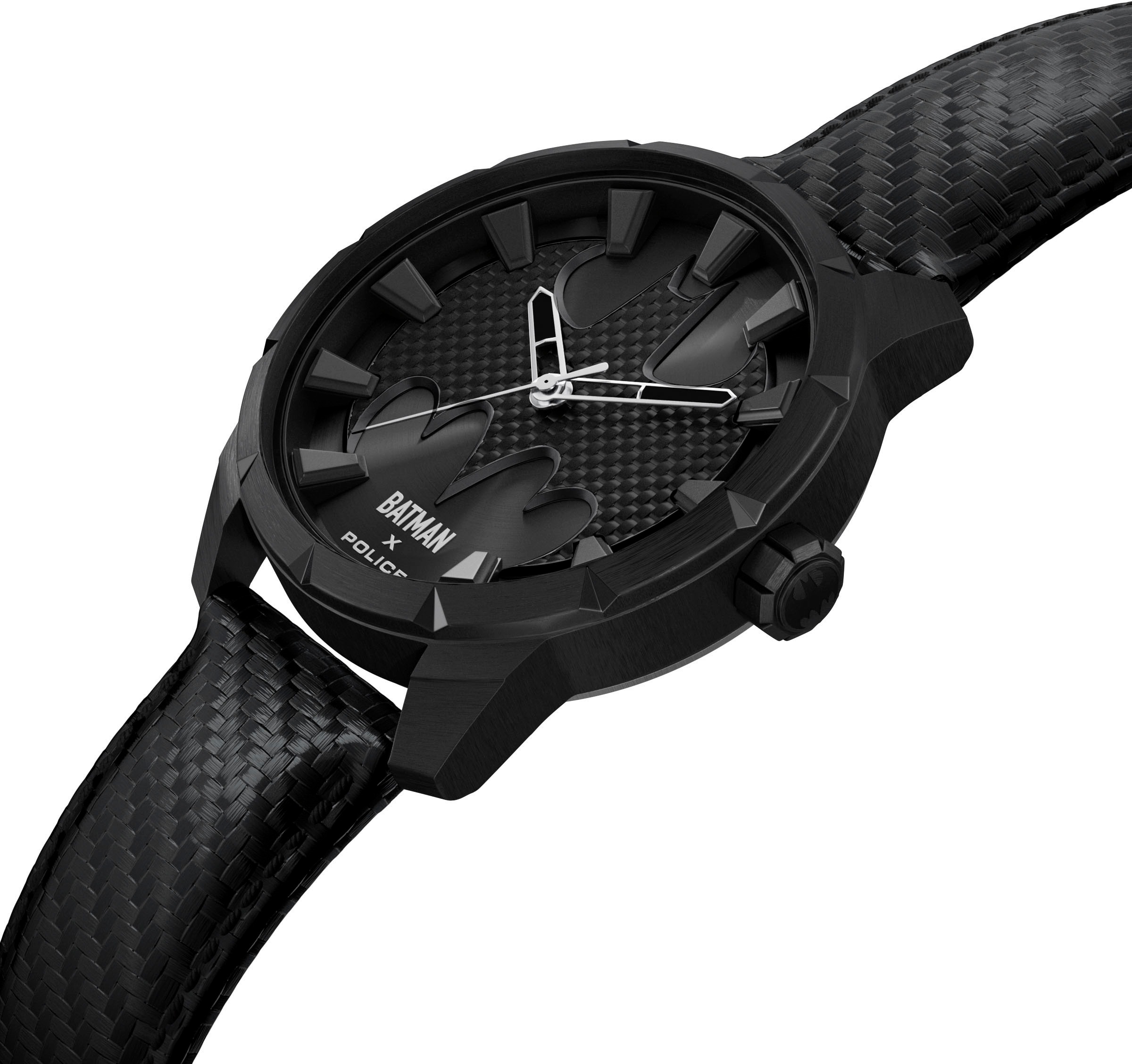 Police Quarzuhr »BATMAN THE BAT«, Armbanduhr, Herrenuhr, Lederarmband, analog
