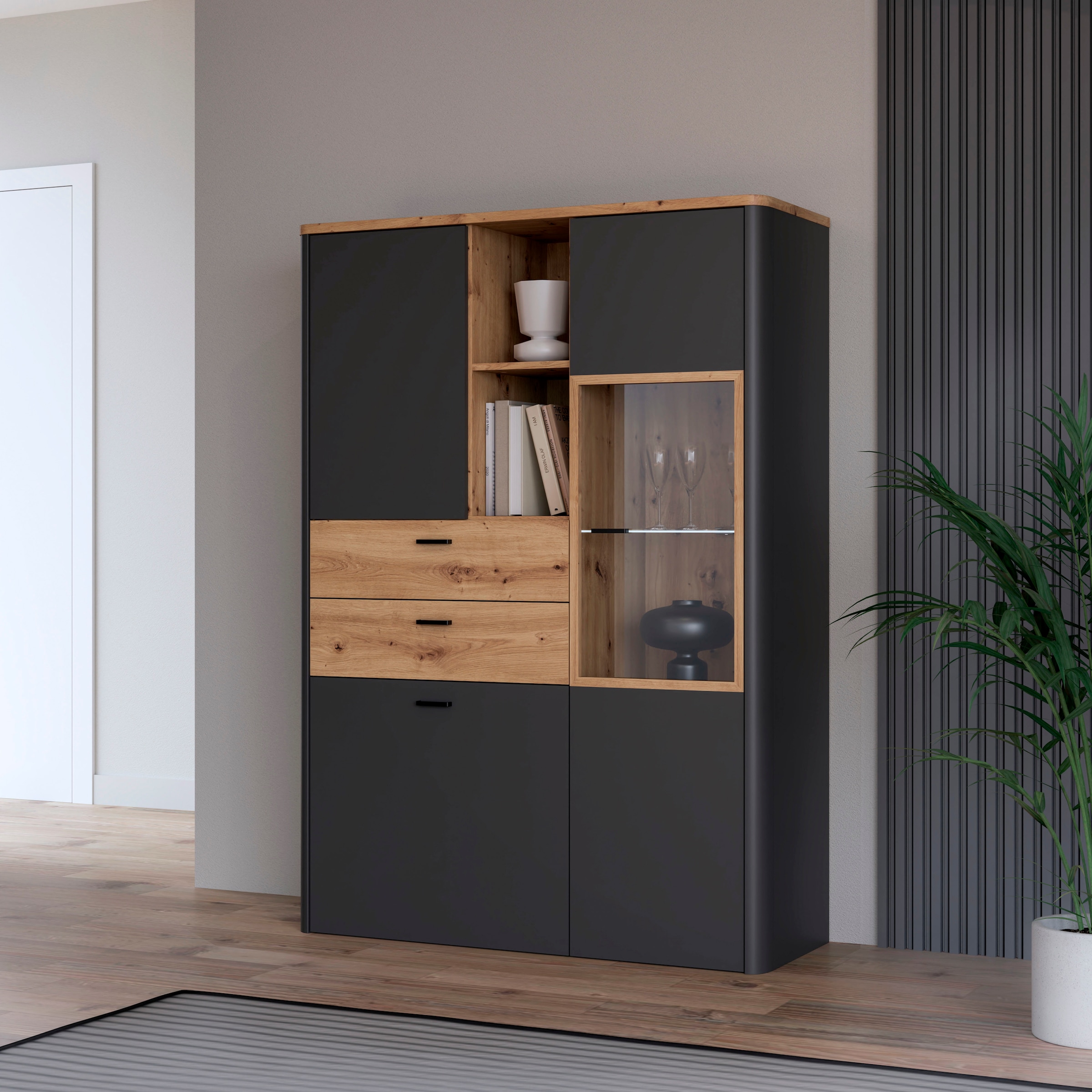 FORTE Highboard »Leokadia«, Breite ca. 113 cm