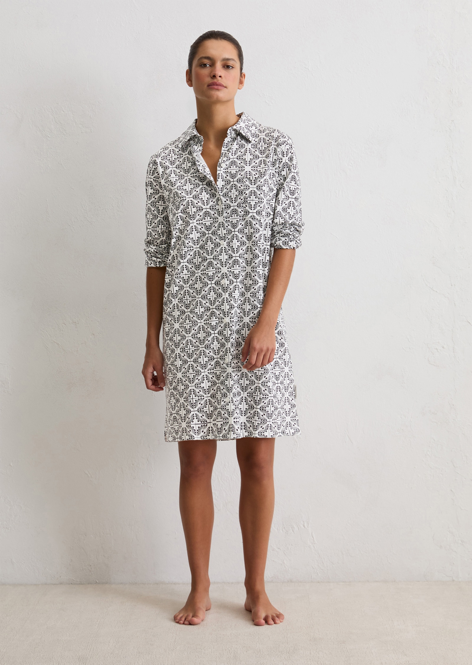 Marc OPolo Nachthemd "Mix N Match Cotton Jersey", Langarm, Baumwollmix, Knö günstig online kaufen