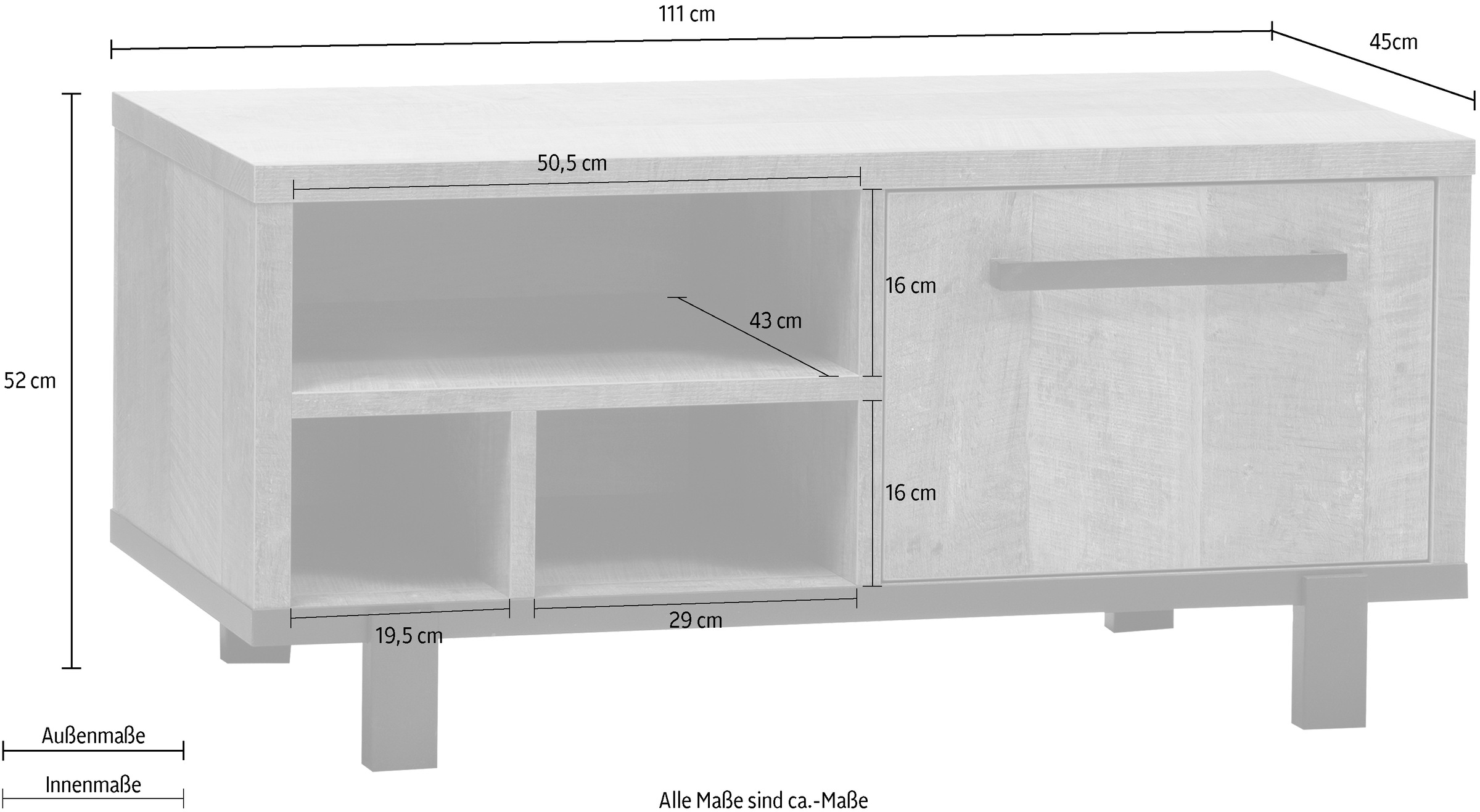 OMG Design TV-Schrank »Malaga Lowboard«, in zwei Breiten