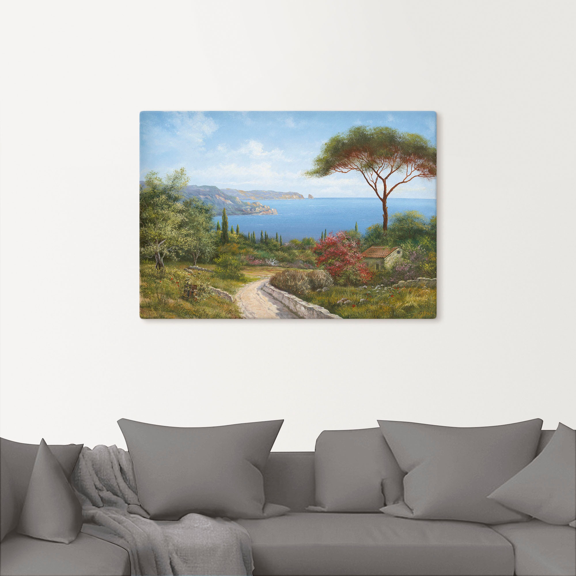 Artland Wandbild "Haus am Meer" Gewässer 1 Stk. tlg. als Leinwandbild, Post günstig online kaufen