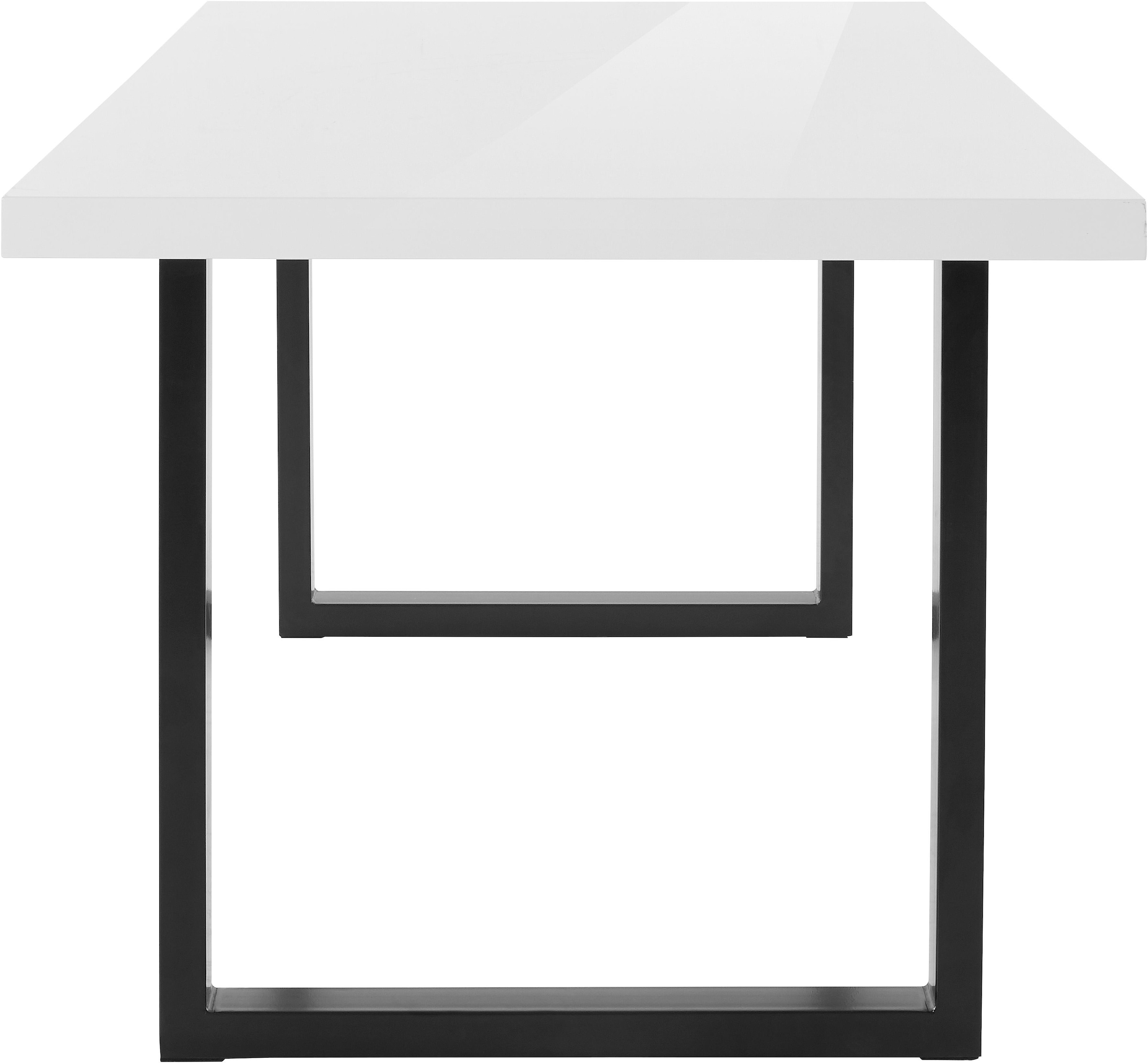 Paroli Esstisch »Manger«, Breite 180 cm, mit U-Gestell aus Metall in schwarz