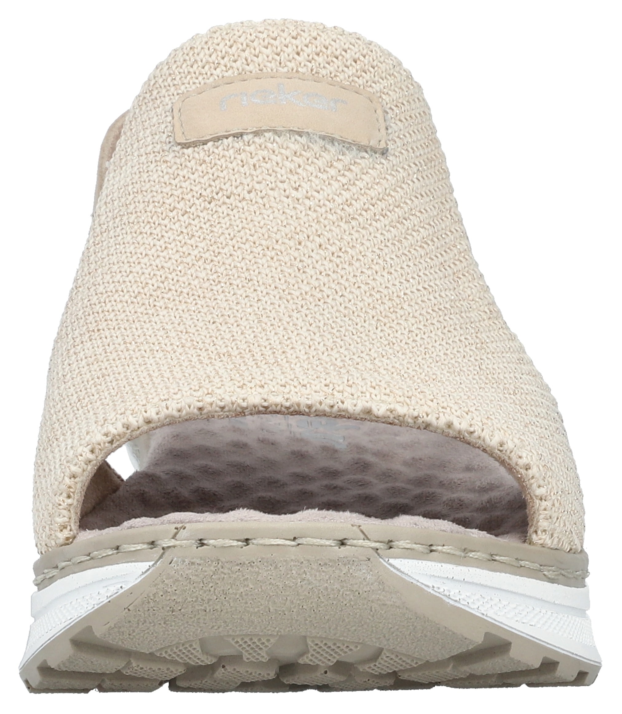 Rieker Plateausandale »vegan«, Sommerschuh, Sandalette, Keilabsatz, mit genoppter Innensohle