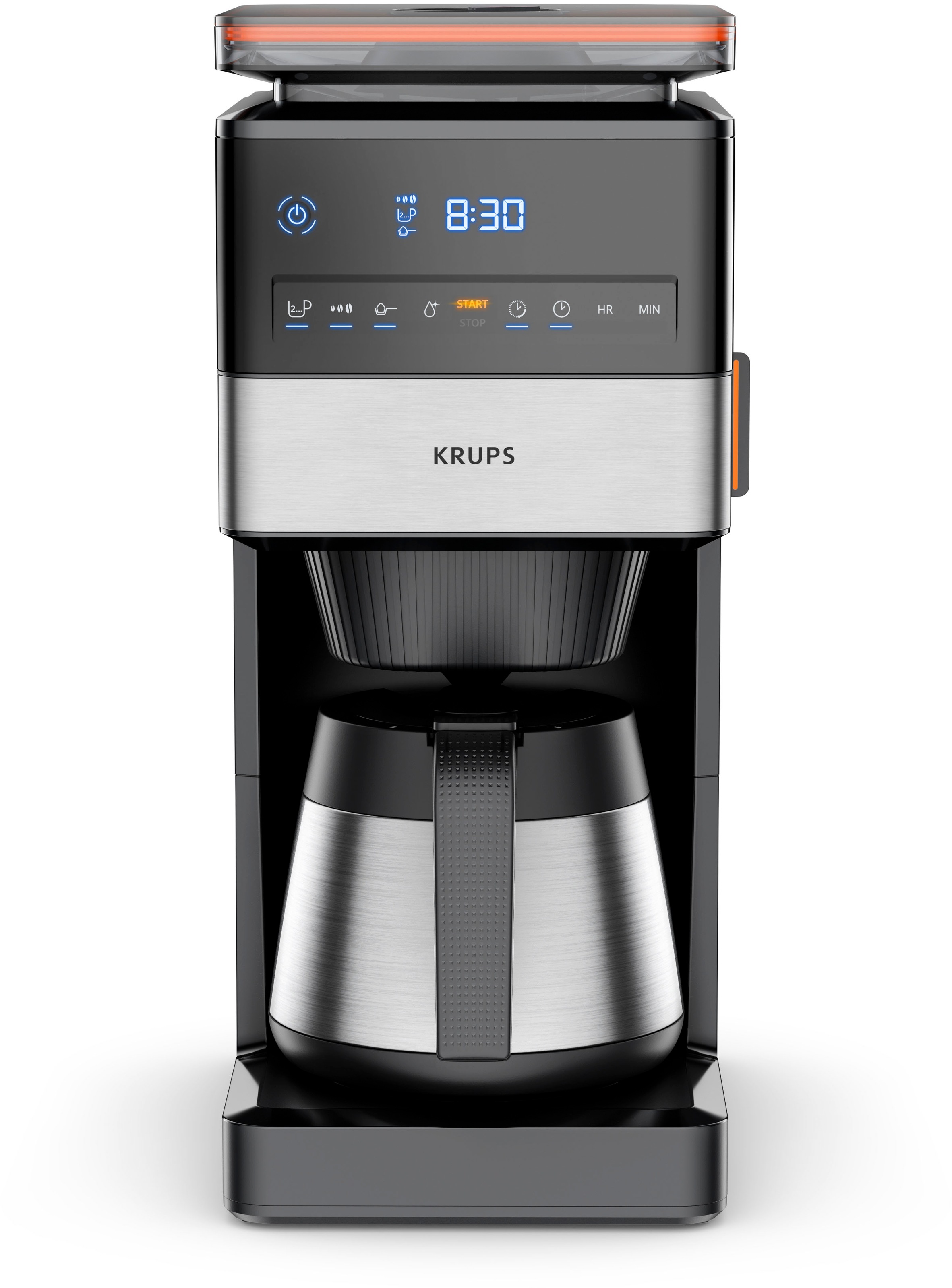 Krups Filterkaffeemaschine "KT8428 Grind Aroma XL" 1,25 l Kaffeekanne Papie günstig online kaufen