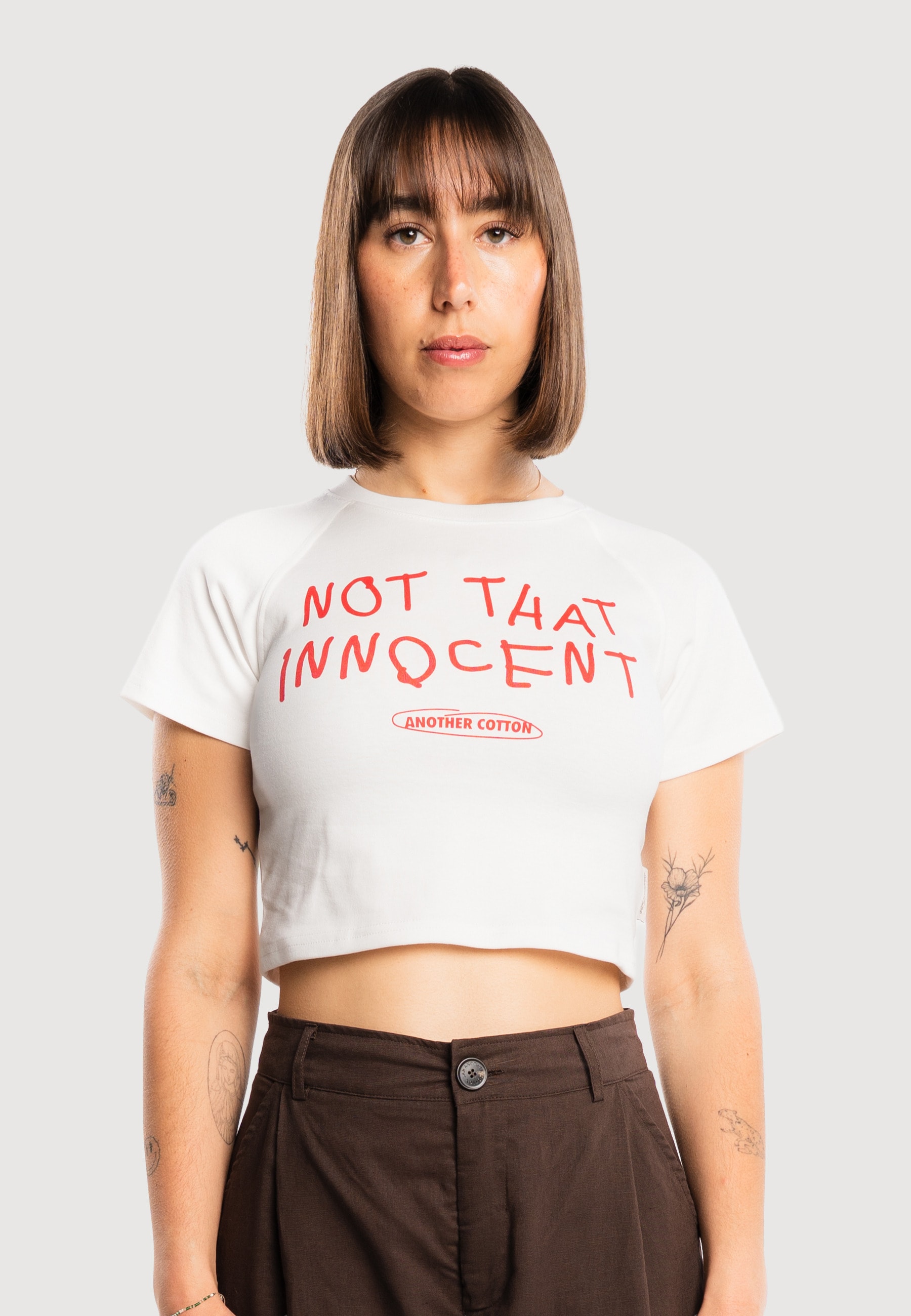 Another Cotton Lab T-Shirt »Another Cotton Lab Not Innocent Crop Top« 1