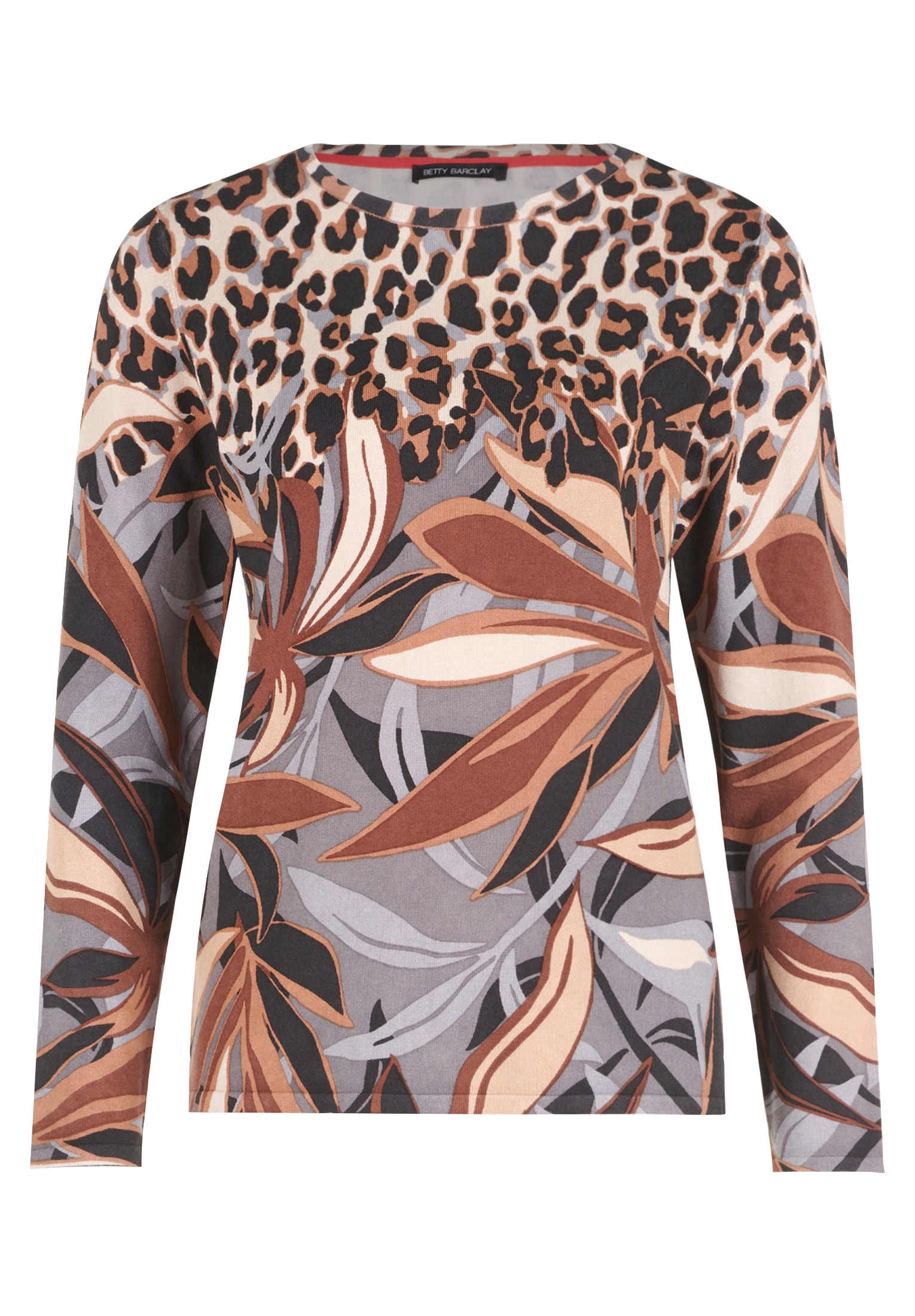 Betty Barclay Strickpullover »Betty Barclay Feinstrickpullover mit Aufdruck«, (1 tlg.), Material