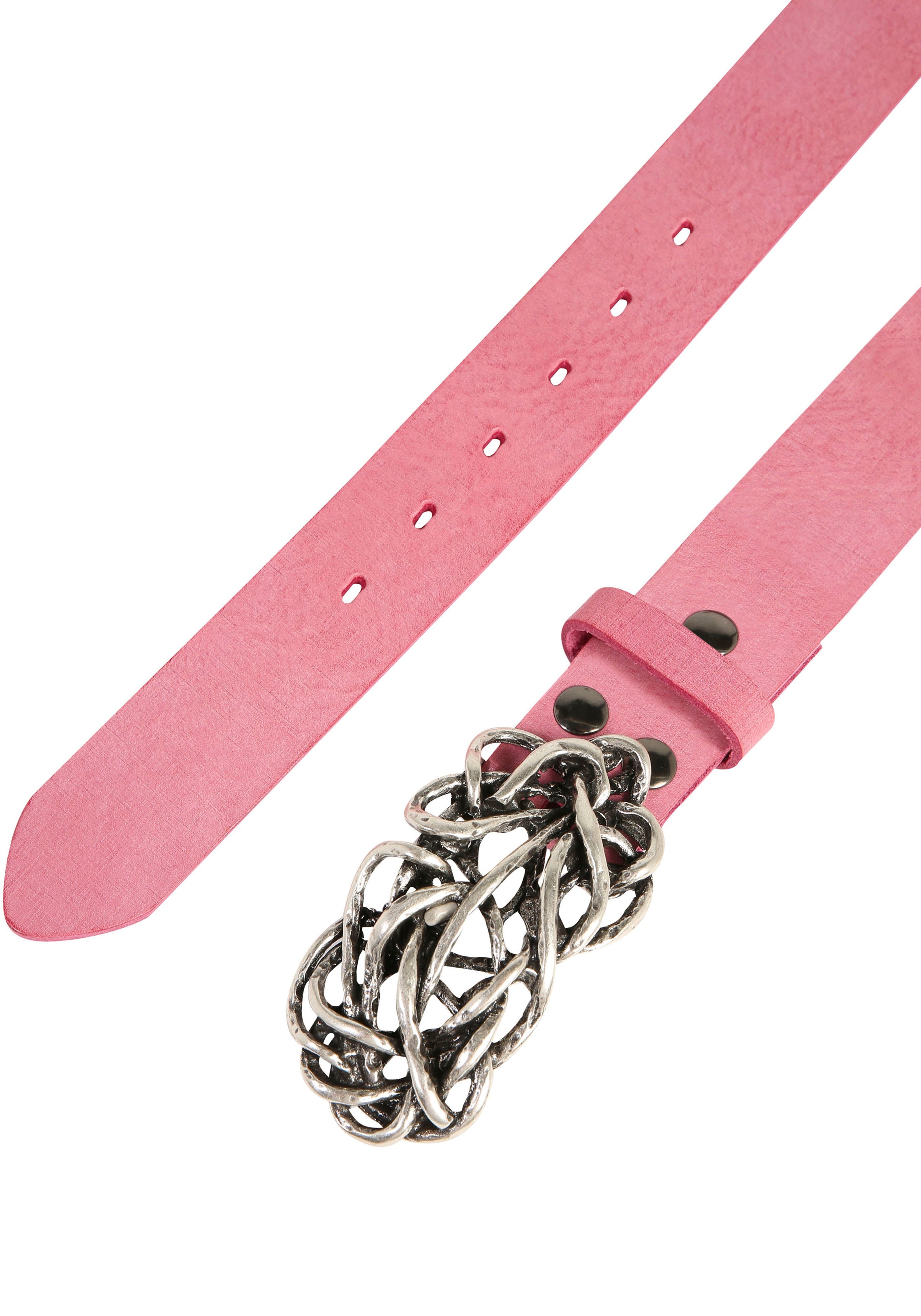 Rettungsring Gürtel Ledergürtel, mit austauschbarer Schließe "Strohknoten" günstig online kaufen