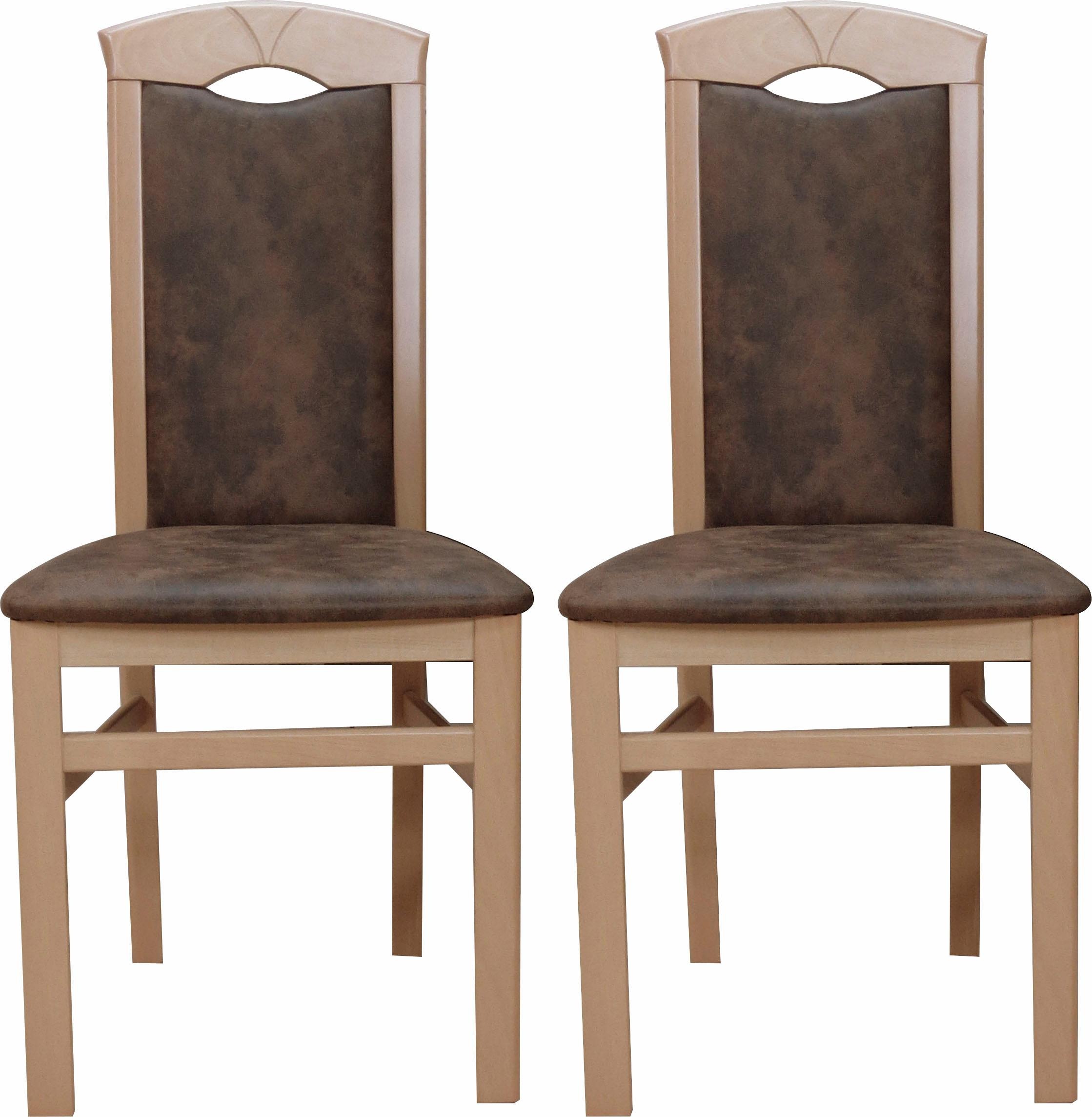 Home affaire 4-Fußstuhl (Set) 2 Stk. Microfaser günstig online kaufen