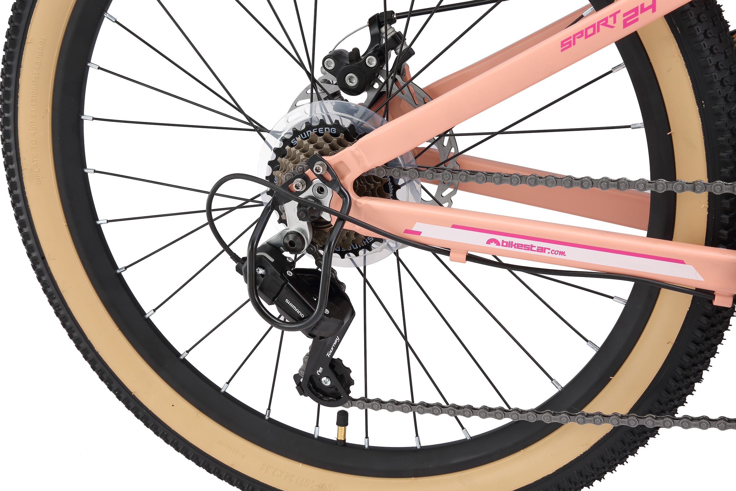 Bikestar Jugendfahrrad 21 Gang Shimano RD-TY21 Schaltwerk Kettenschaltung