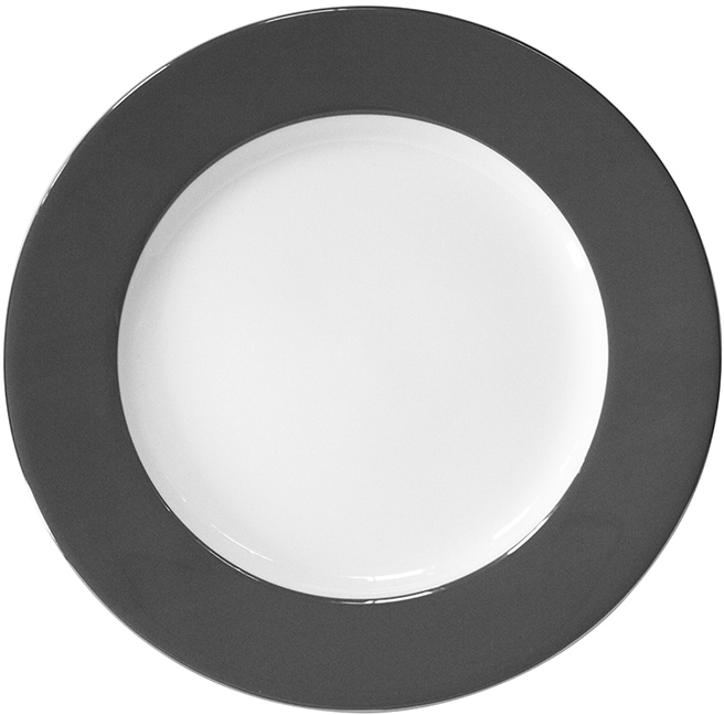 Fink Speiseteller "Moments" Ø 27 cm, Porzellan mit Platinumrand